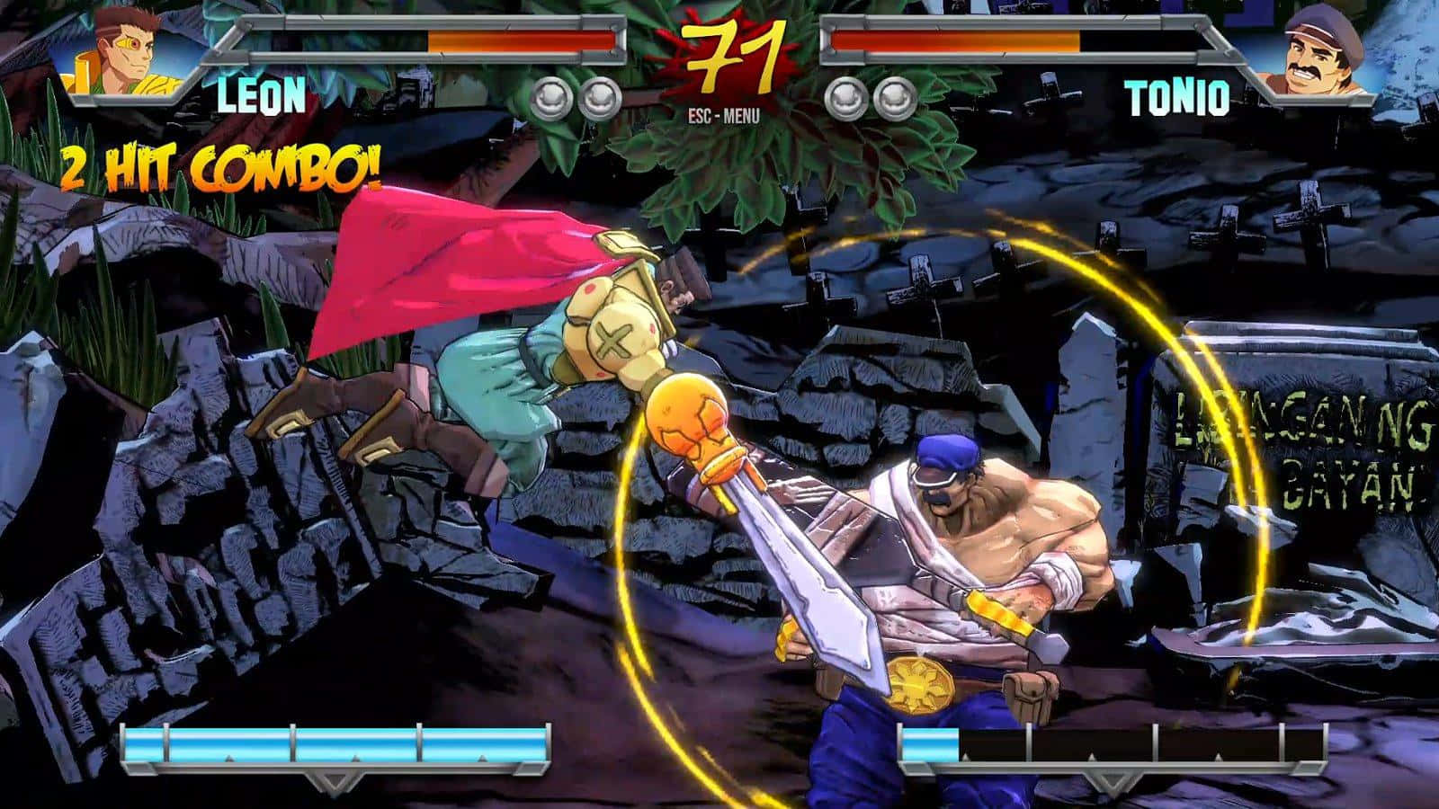 Fighting Games, dark graveyard, glowing yellow energy arcs, HD Desktop Wallpaper