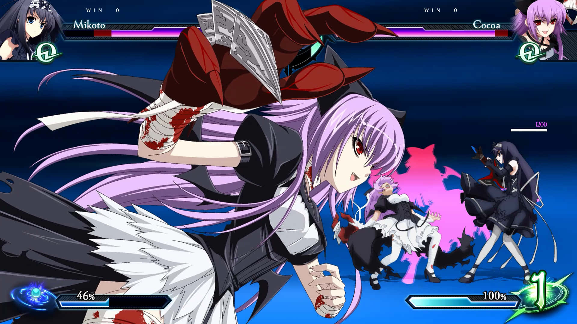 Fighting Games, anime fighter, purple hair, Full HD Desktop Wallpaper