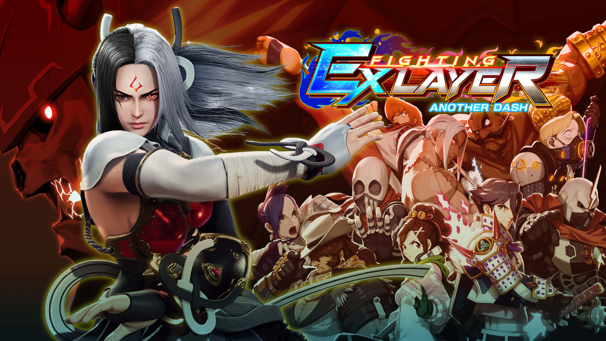 Fighting Games, anime-style fighting game, silver-haired warrior, Full HD Desktop Wallpaper