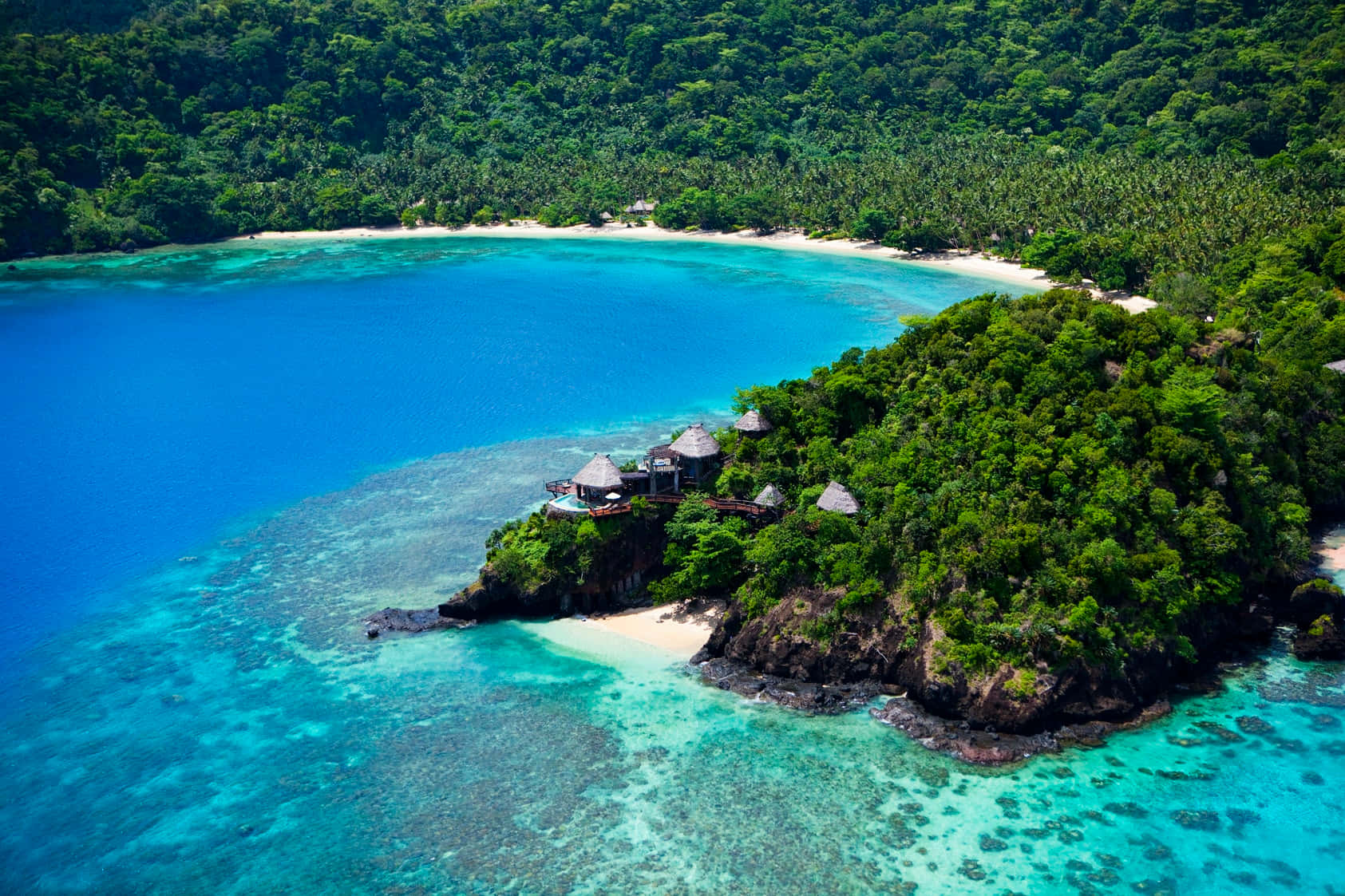 Fiji Beach, turquoise lagoon, coral reef, HD Desktop Wallpaper