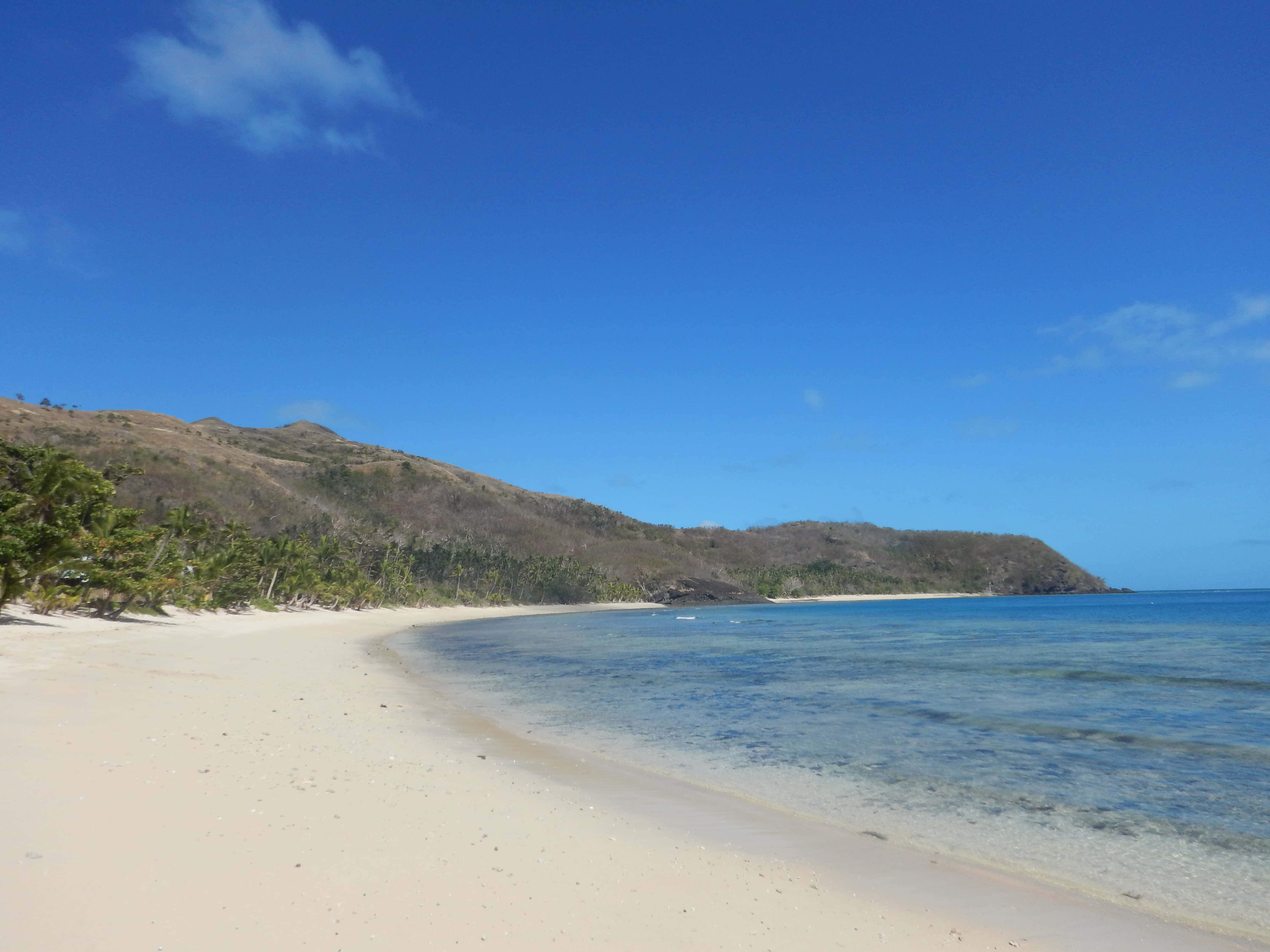 Fiji, white sand, turquoise waters, 4K Desktop Wallpaper