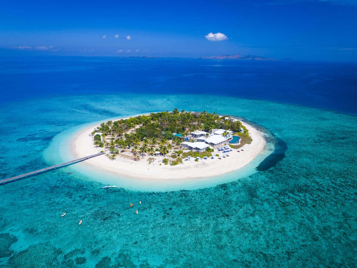 Fiji, pristine tropical island, white sand, SD Desktop Wallpaper