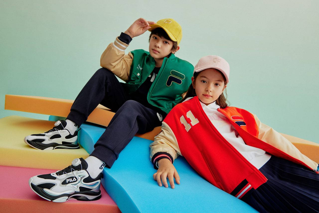 FILA, kids, colorful FILA jackets, HD Desktop Wallpaper