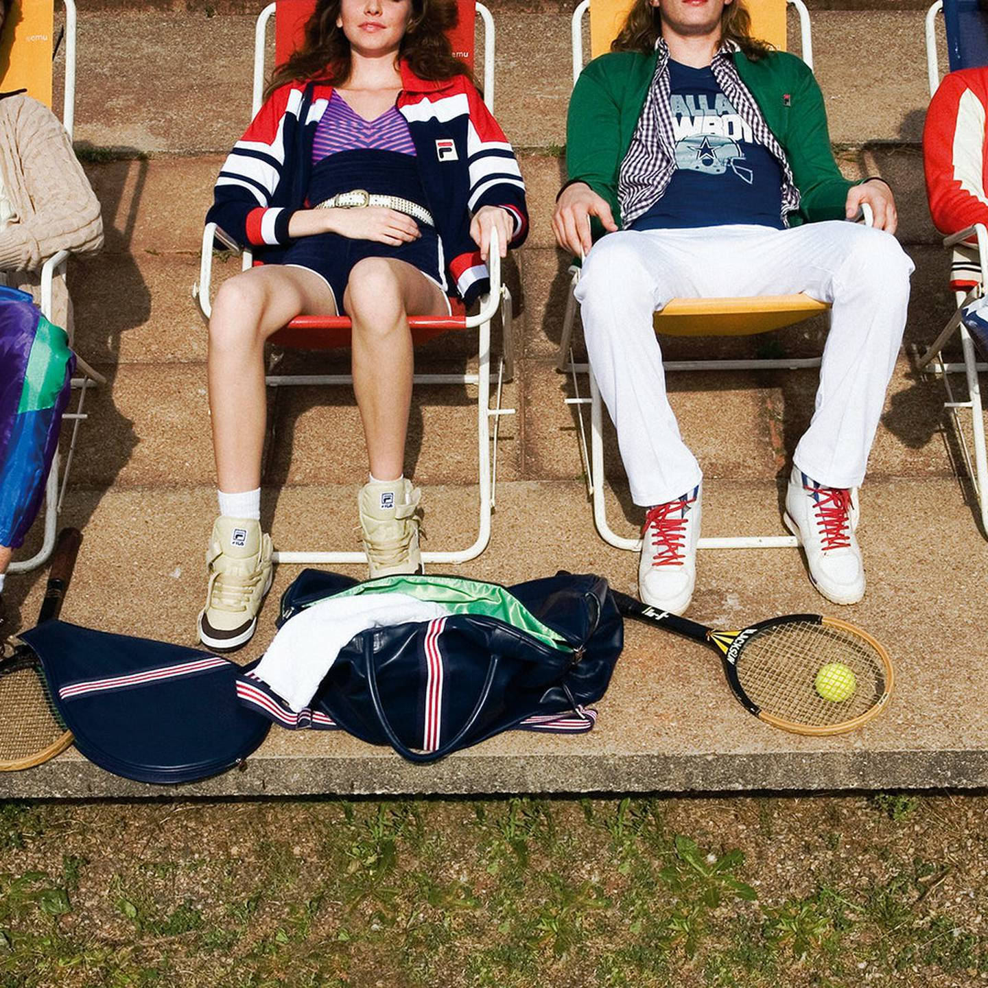 Fila, lounge chairs, vintage tennis gear, HD Desktop Wallpaper