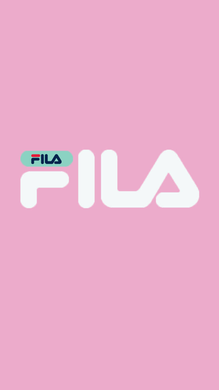 Fila, pink background, white and teal Fila logo, HD Phone Wallpaper