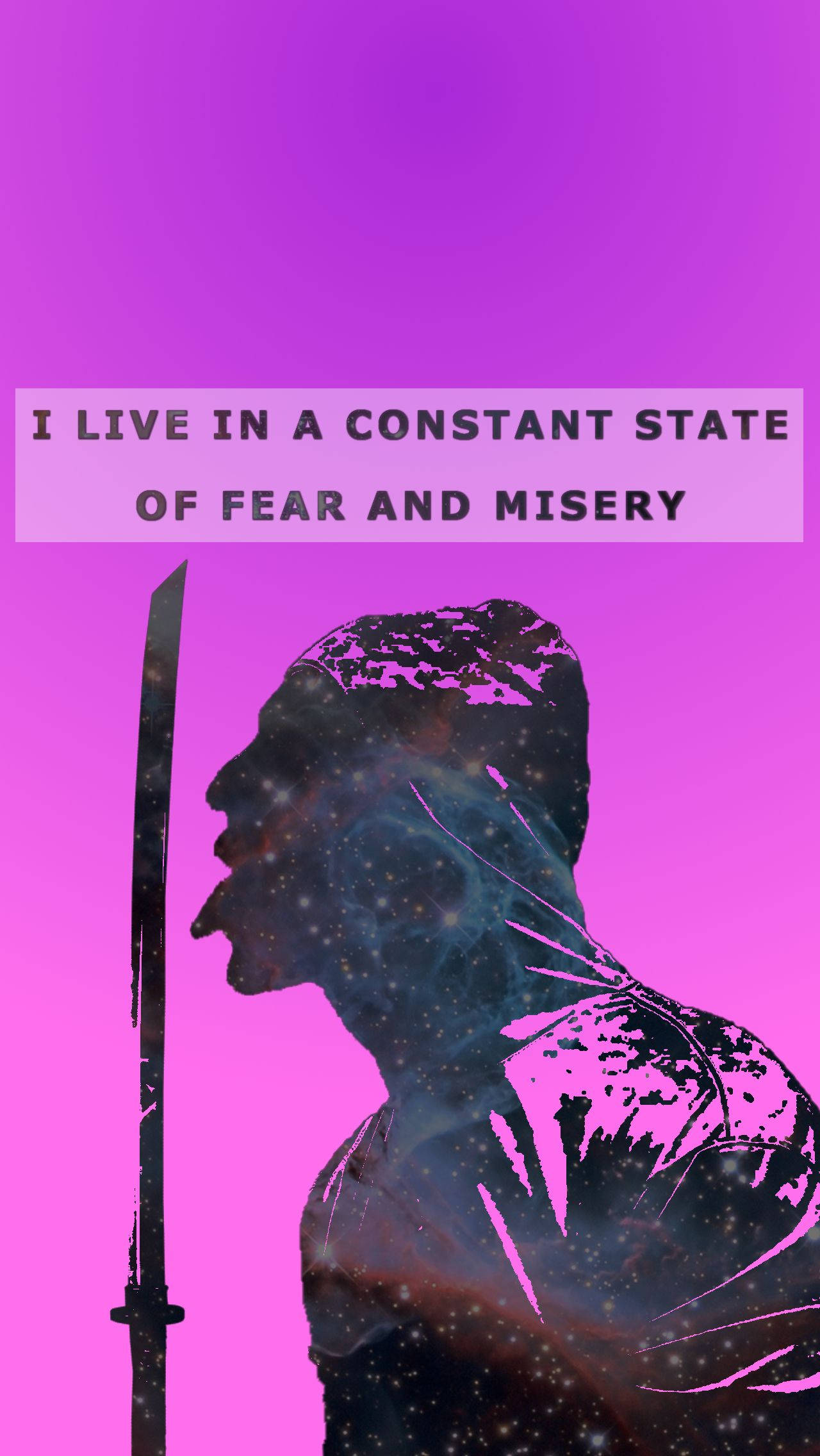 Filthy Frank, sword, vibrant purple background, Full HD Phone Wallpaper