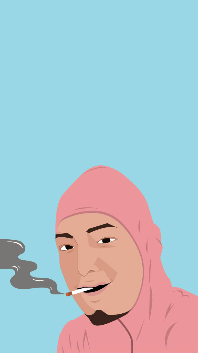 Filthy Frank, pink hoodie, cigarette, SD Phone Wallpaper