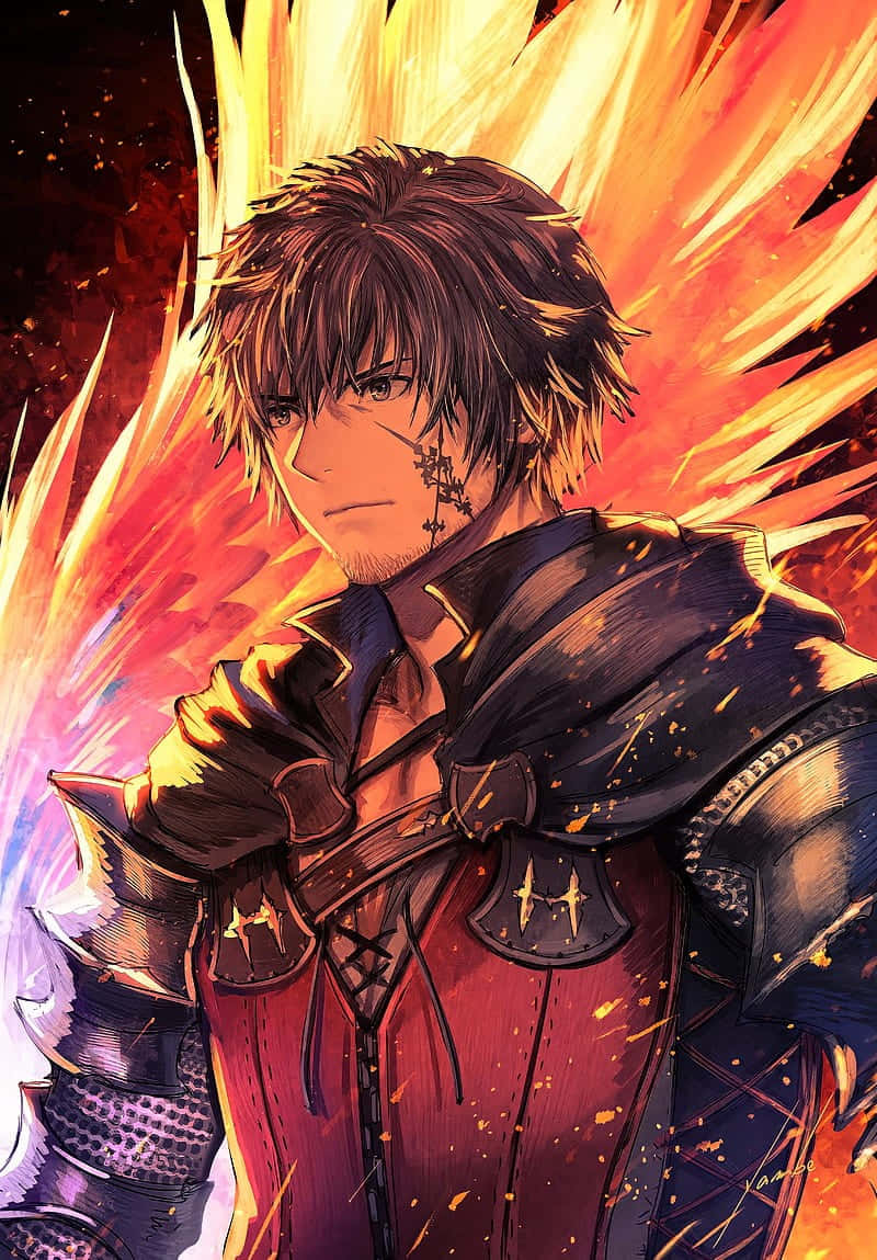 Final Fantasy 16, Warrior Flames, fiery hair, SD Phone Wallpaper