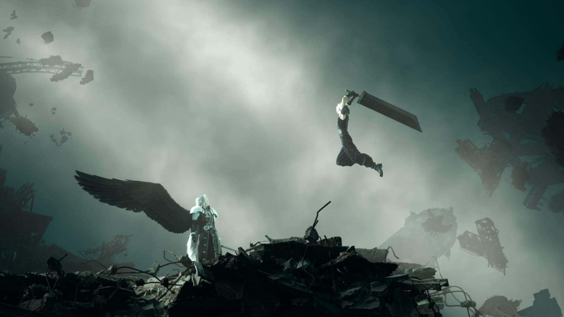Final Fantasy 7 Rebirth, winged figure, warrior, Full HD Desktop Wallpaper