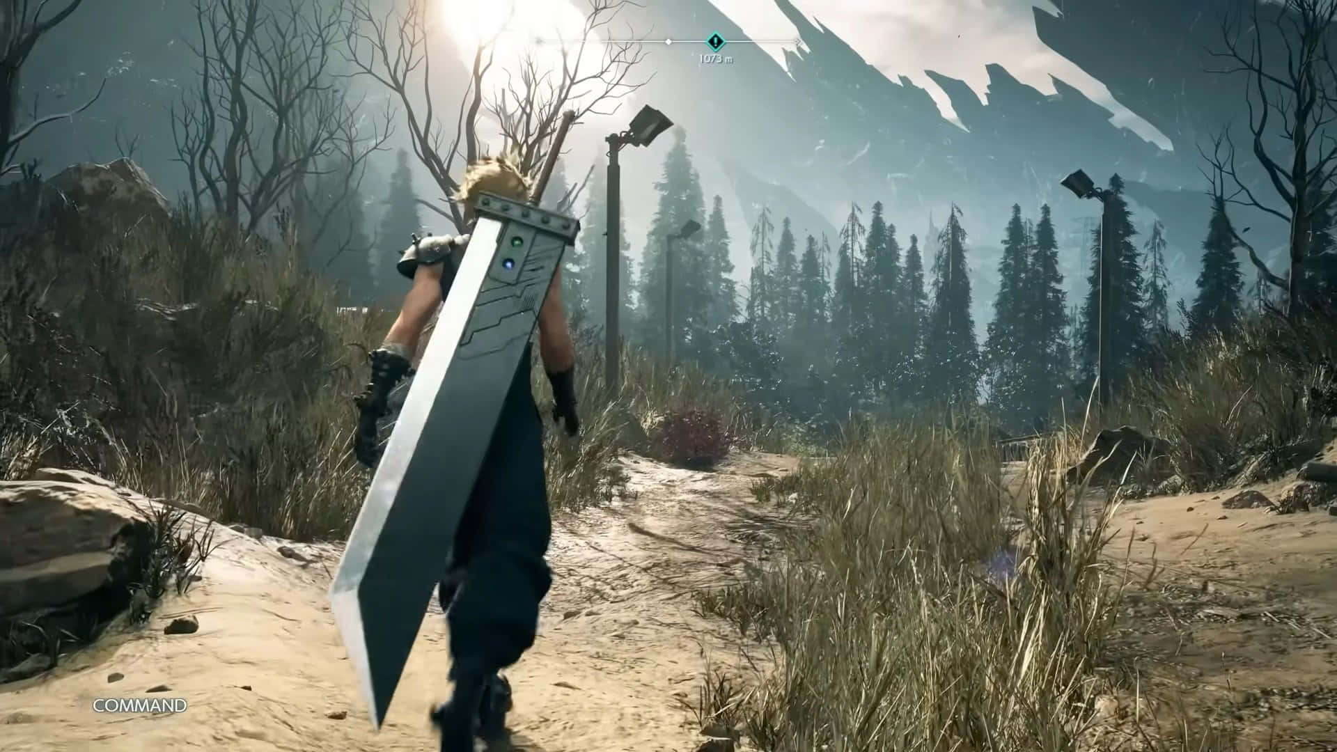 Final Fantasy 7 Rebirth, Cloud, massive sword, Full HD Desktop Wallpaper