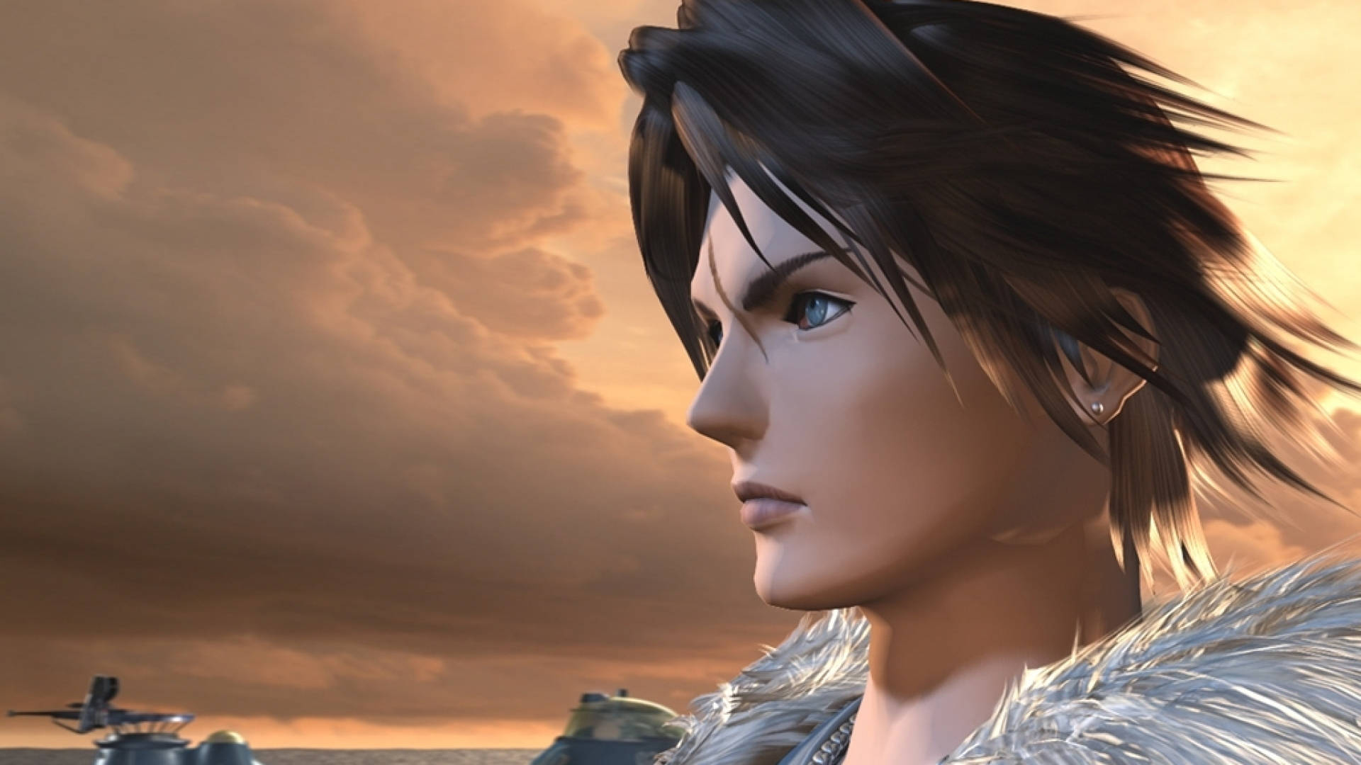 Final Fantasy 8, main protagonist, dark hair, Full HD Desktop Wallpaper