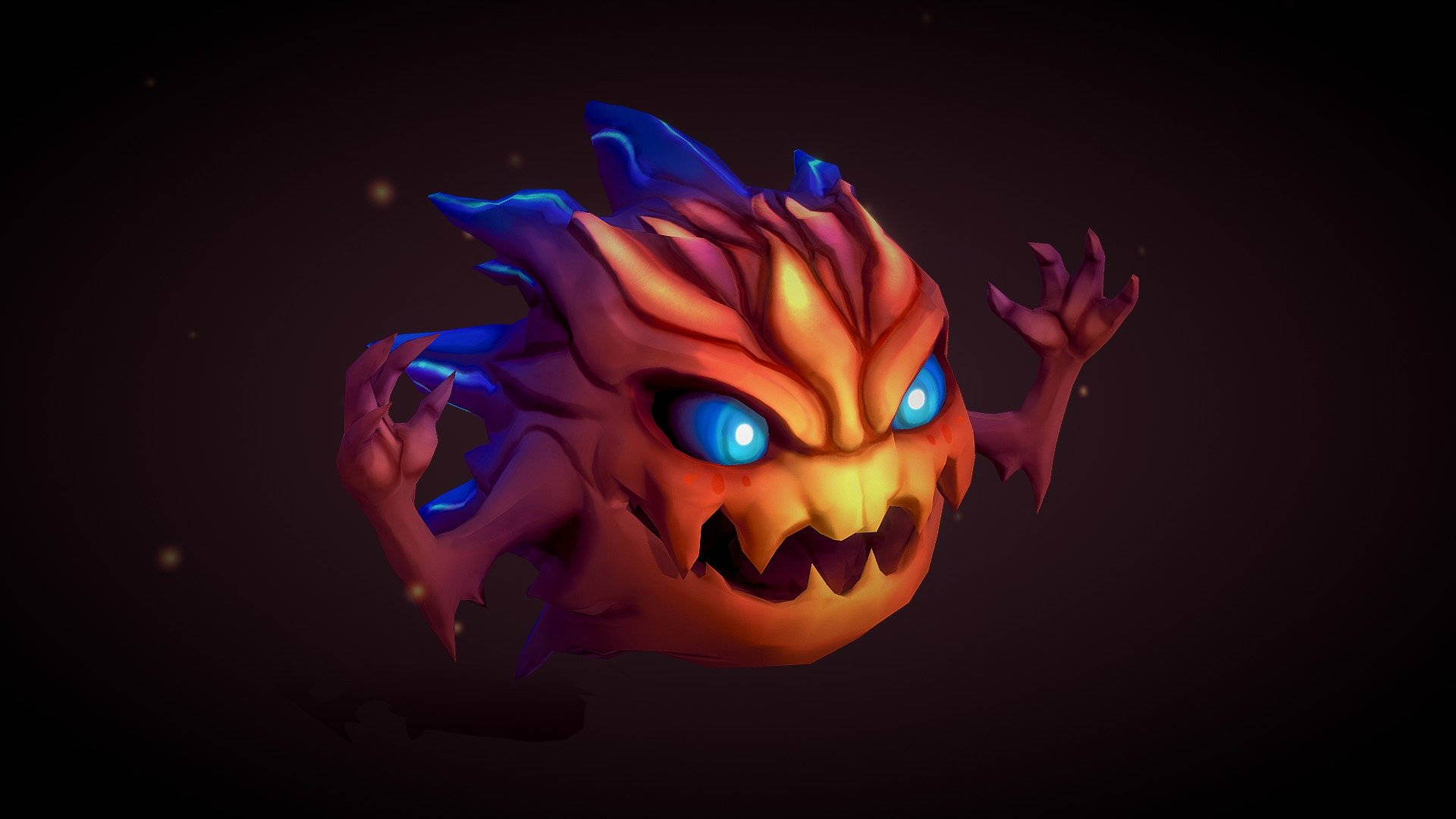 Final Fantasy 8, demonic creature, fiery orange, Full HD Desktop Wallpaper