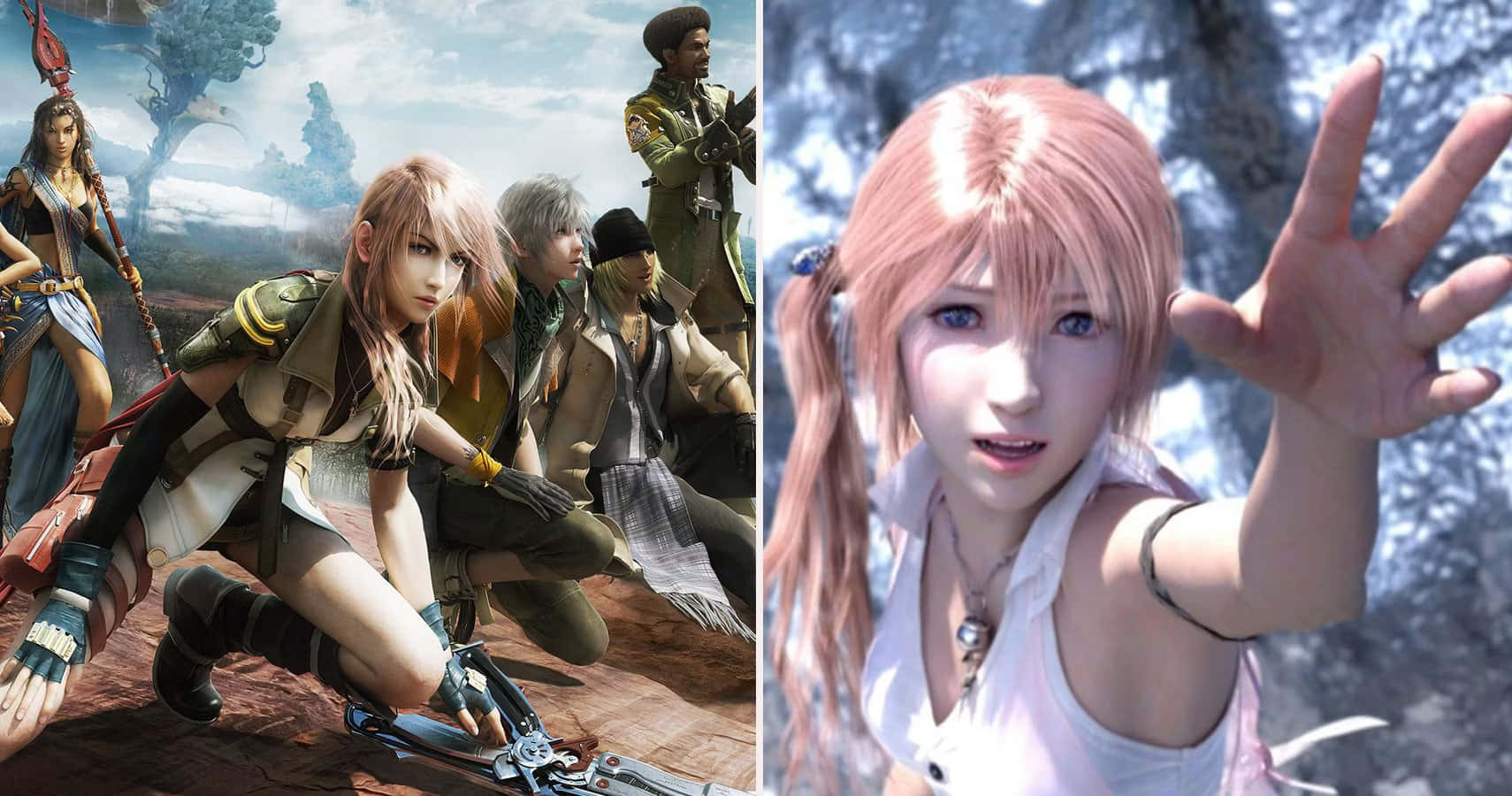 Final Fantasy, anime-style adventurers, fantasy gear, HD Desktop Wallpaper
