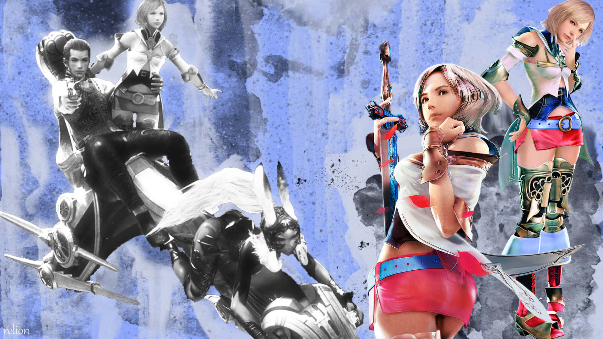 Final Fantasy Ashe, anime-style warriors, colorful armor, Full HD Desktop Wallpaper