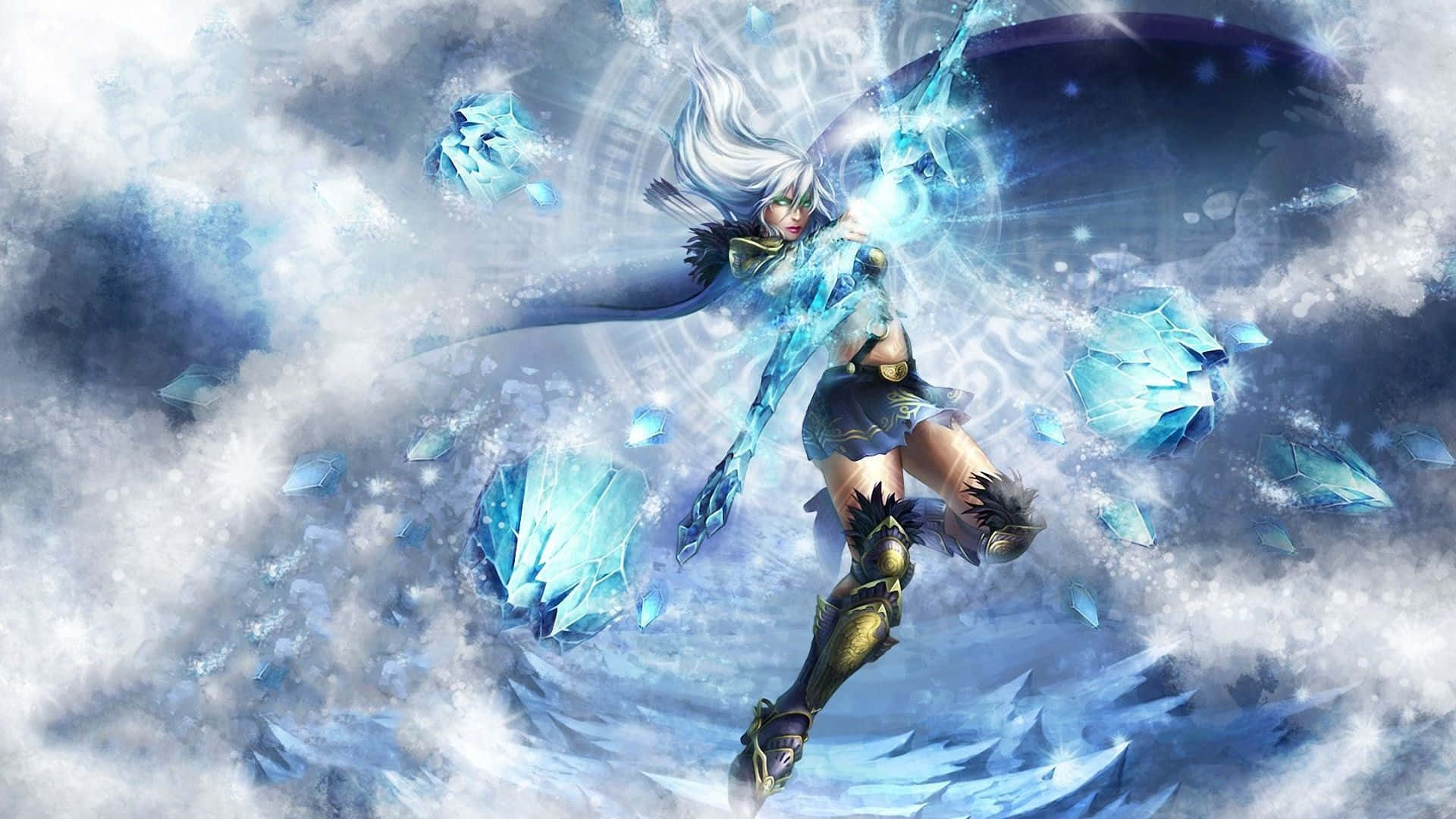 Final Fantasy Ashe, ice mage, blue armor, Full HD Desktop Wallpaper