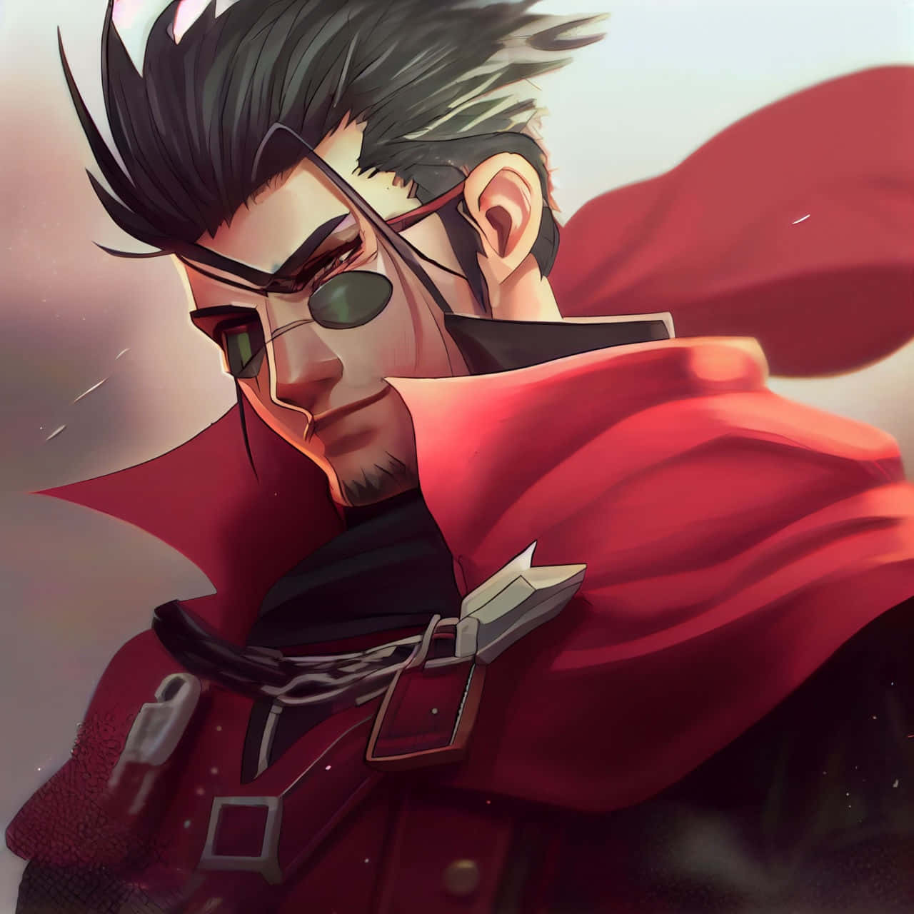 Final Fantasy Auron, spiky black hair, green sunglasses, HD Desktop Wallpaper