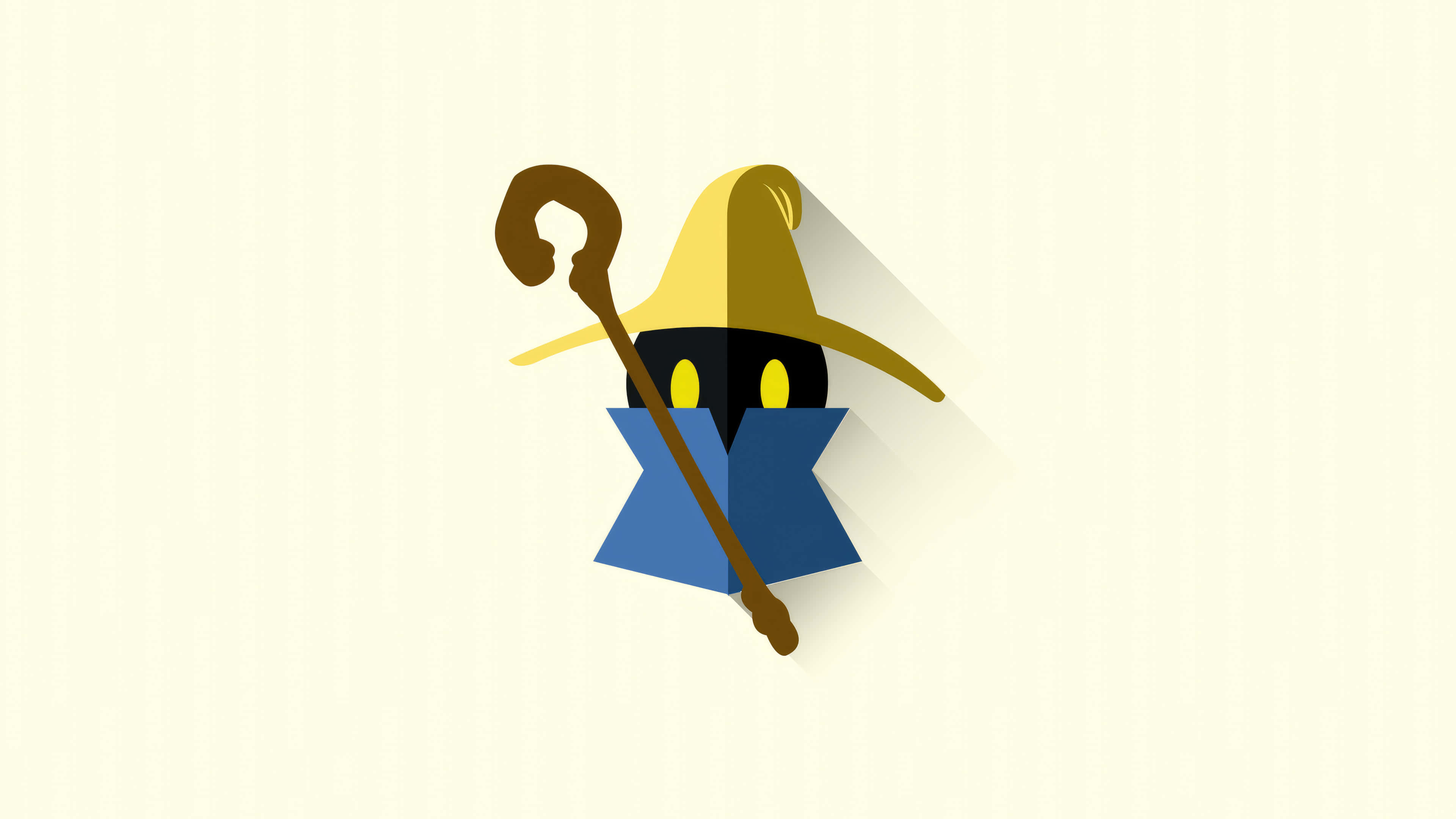 Final Fantasy Black Mage, yellow hat, blue robe, 4K Desktop Wallpaper