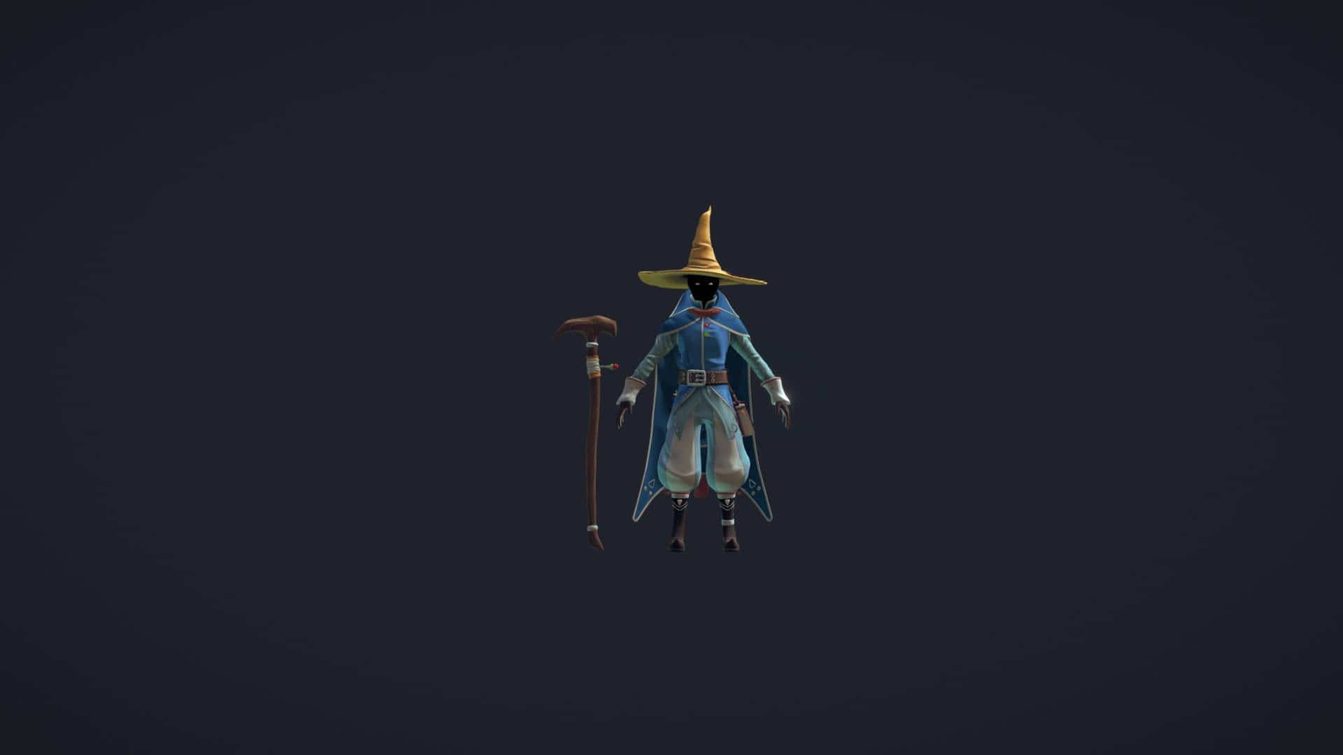 Final Fantasy Black Mage, blue robe, pointed hat, Full HD Desktop Wallpaper