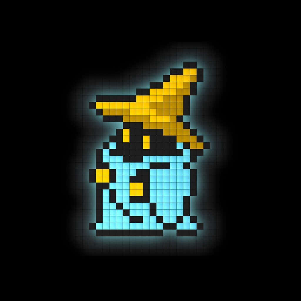 Final Fantasy Black Mage, yellow hat, blue robe, SD Desktop Wallpaper