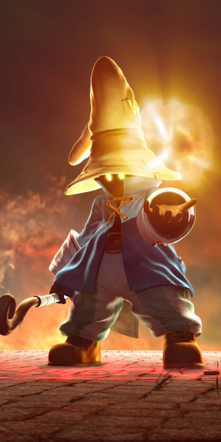 Final Fantasy Black Mage, tall hat, blue coat, HD Phone Wallpaper