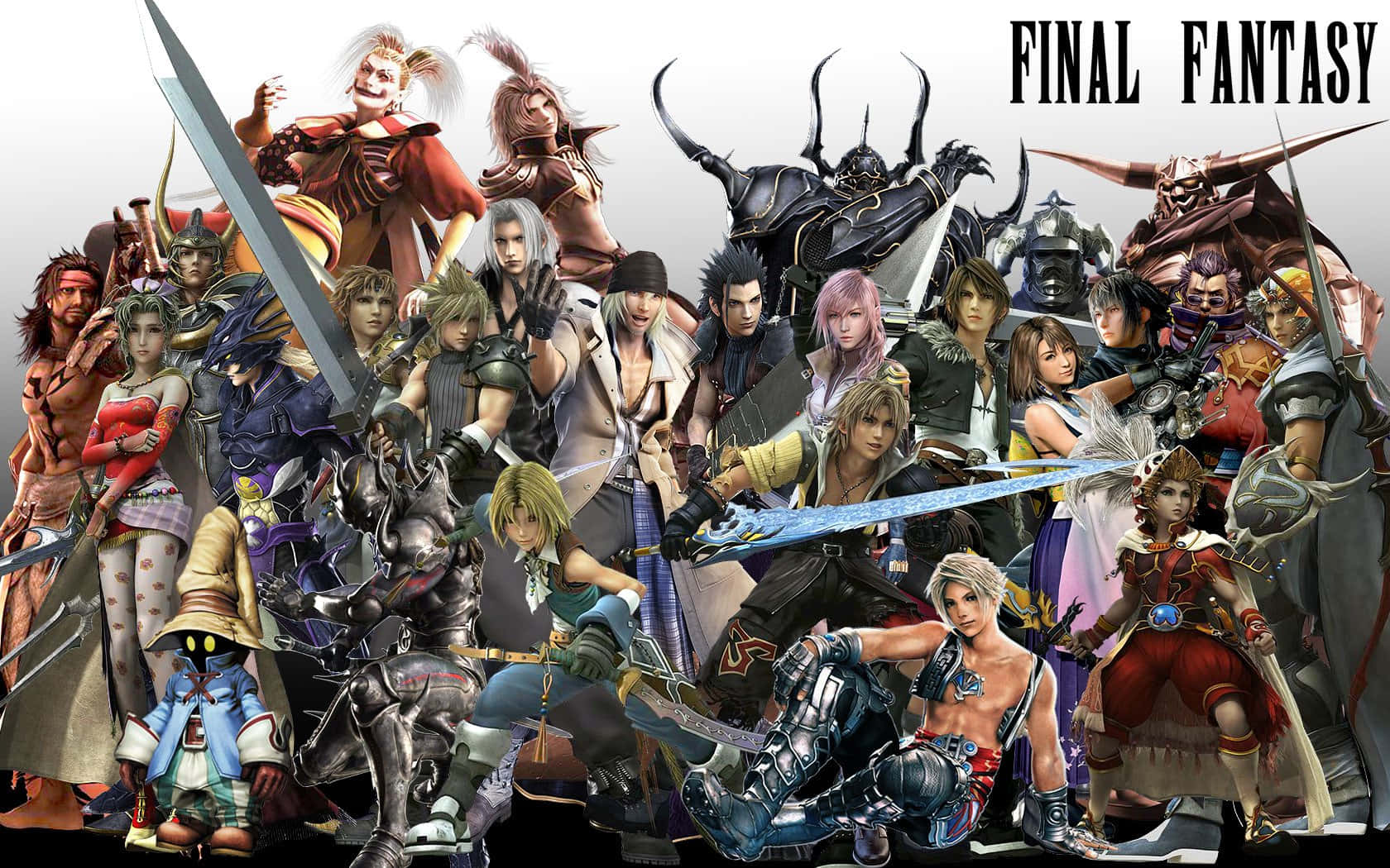 Final Fantasy characters, swords, armor, HD Desktop Wallpaper