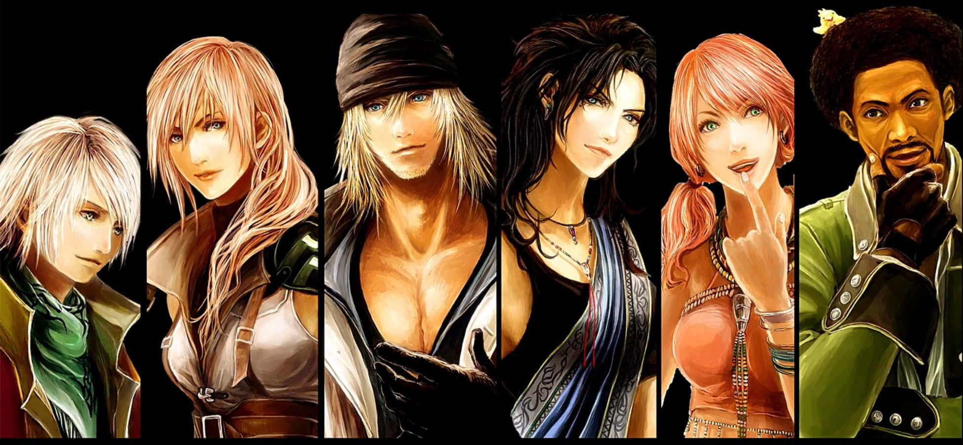 Final Fantasy Characters, anime characters, distinct hairstyles, Full HD Desktop Wallpaper