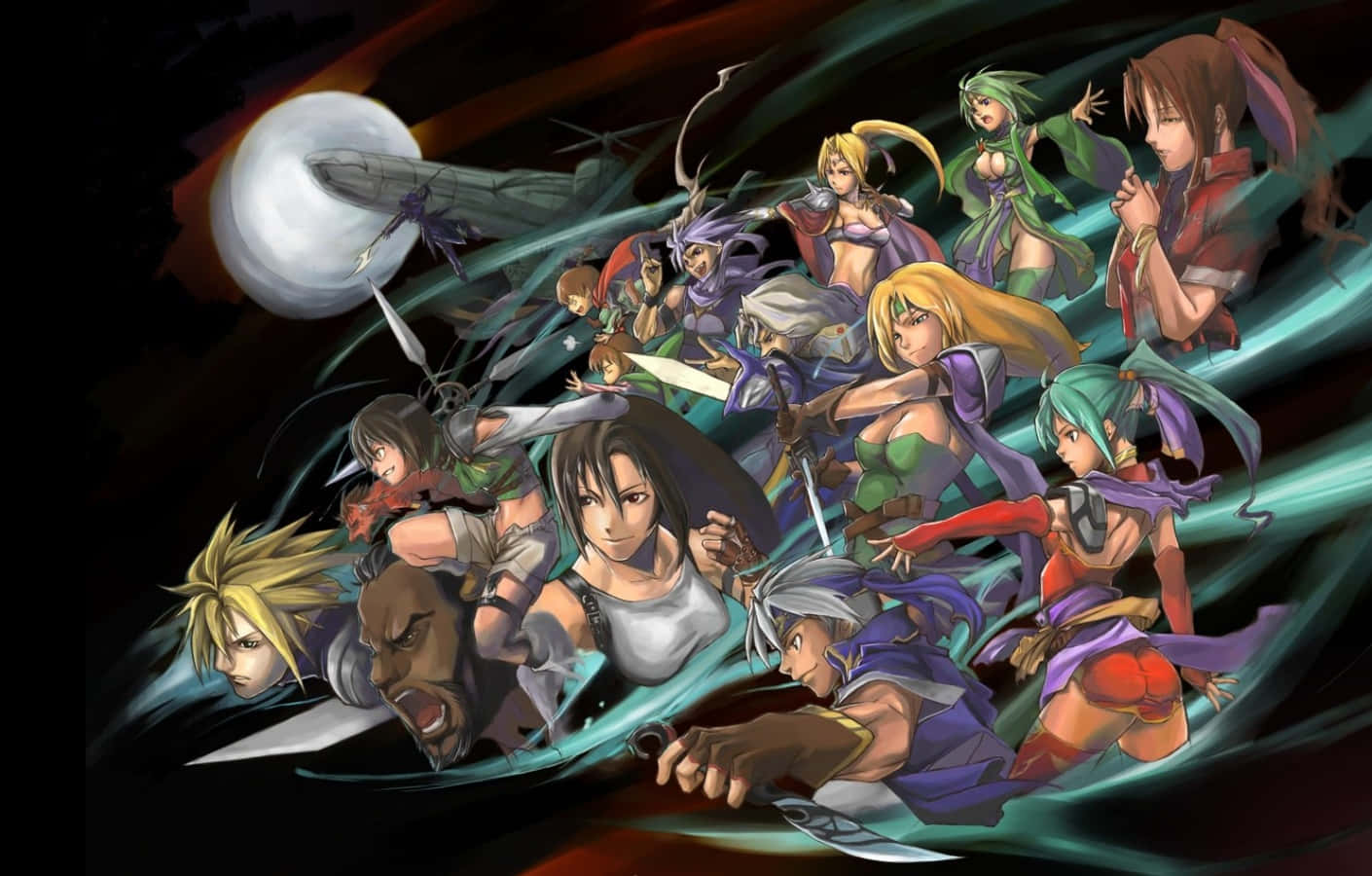 Final Fantasy Characters, anime characters, combat pose, HD Desktop Wallpaper