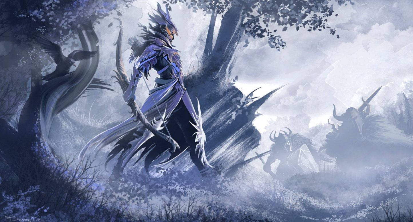 Final Fantasy, warrior, bow, HD Desktop Wallpaper