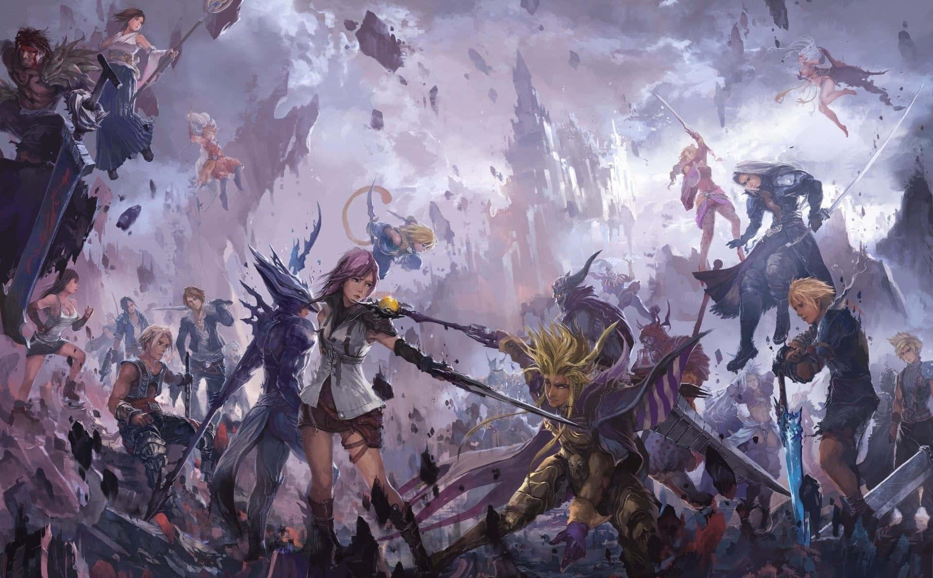 Final Fantasy Dissidia, warriors, magical beings, Full HD Desktop Wallpaper