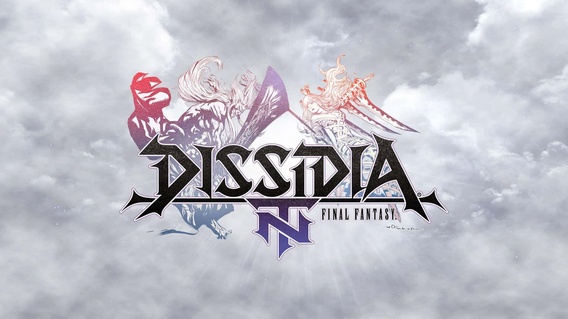 Final Fantasy Dissidia, Dissidia Final Fantasy logo, stylized warriors, Full HD Desktop Wallpaper