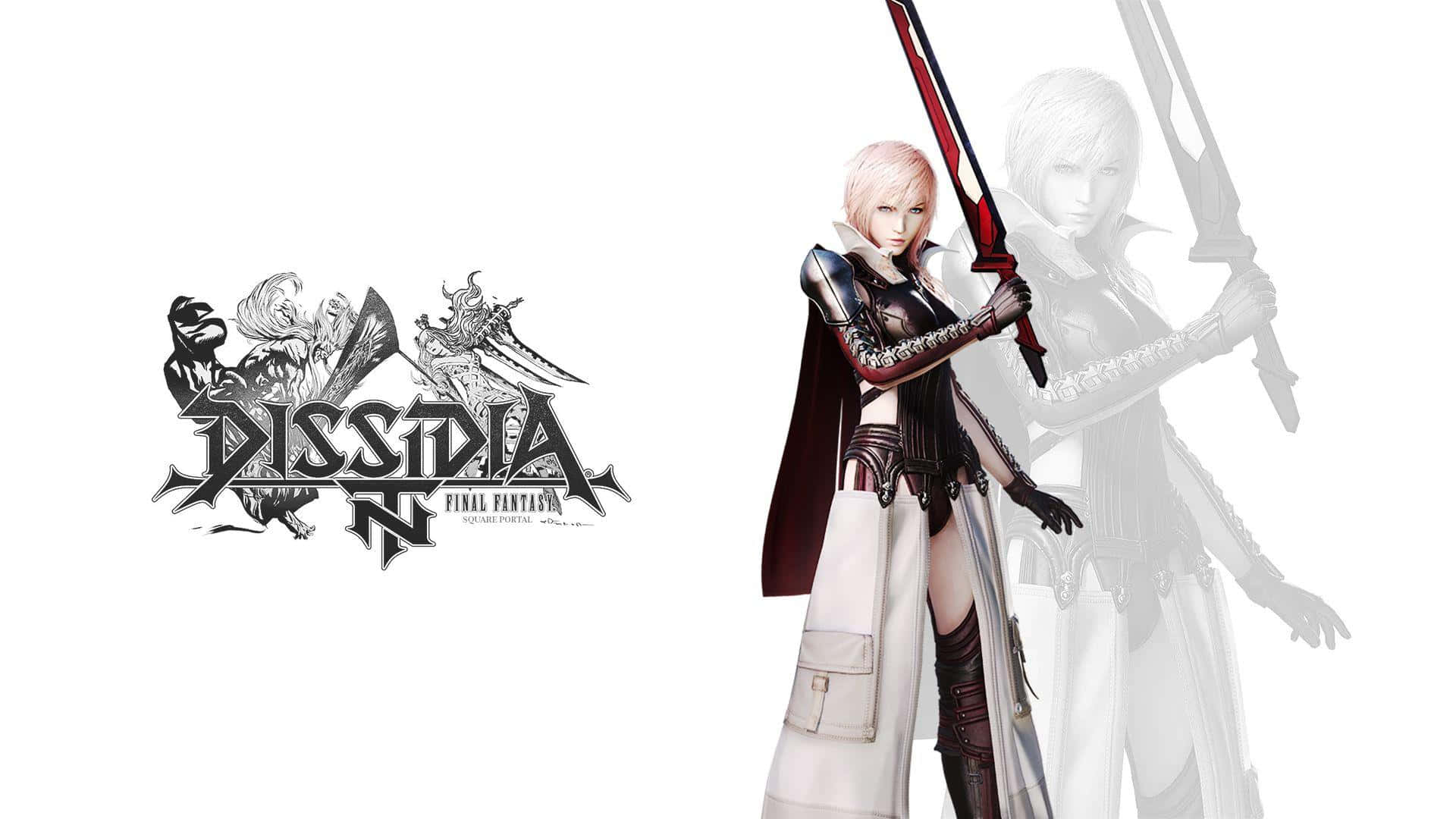 Final Fantasy Dissidia, pink hair, red sword, Full HD Desktop Wallpaper
