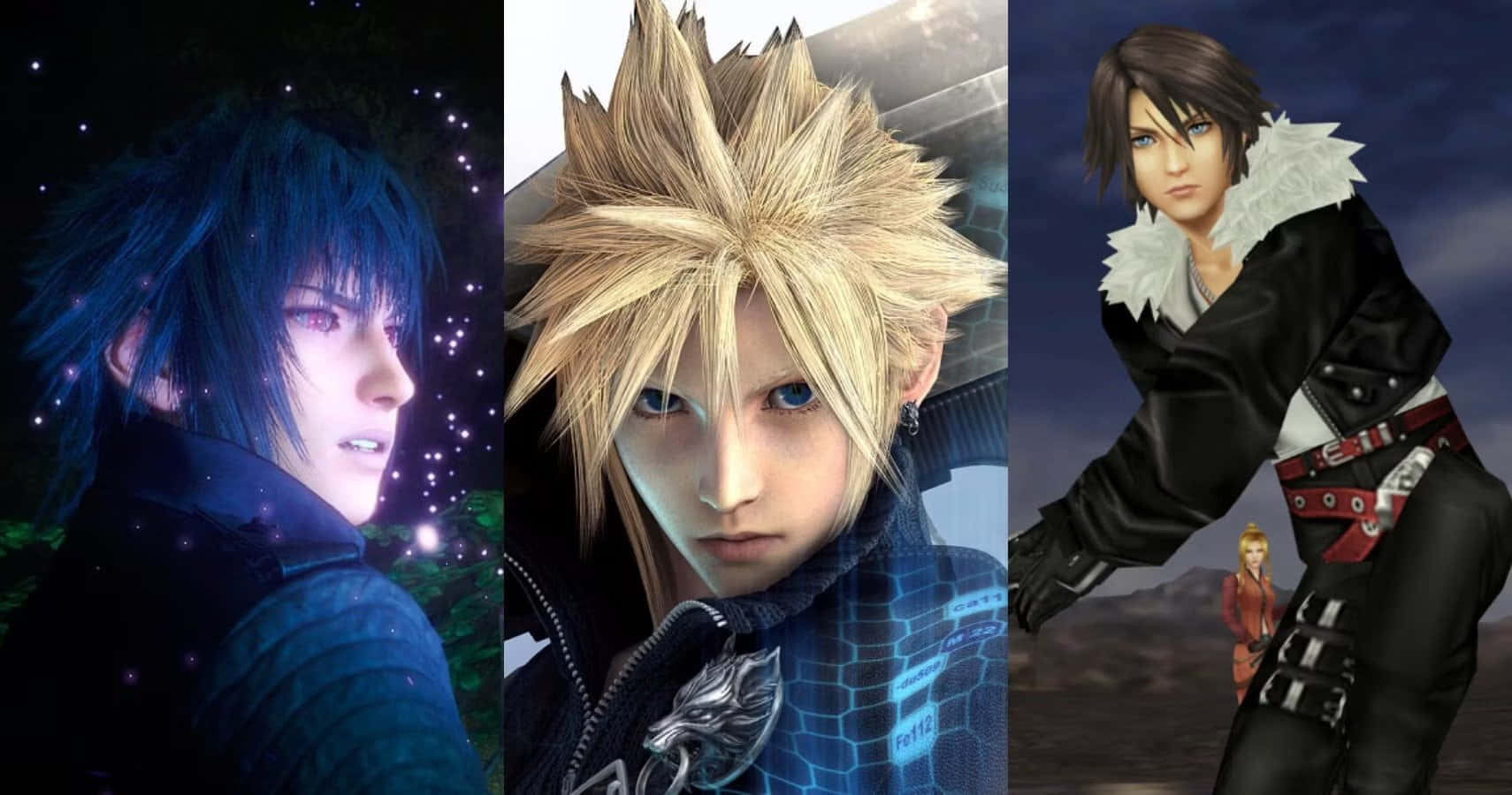 Final Fantasy, anime-style video game characters, spiky hair, HD Desktop Wallpaper