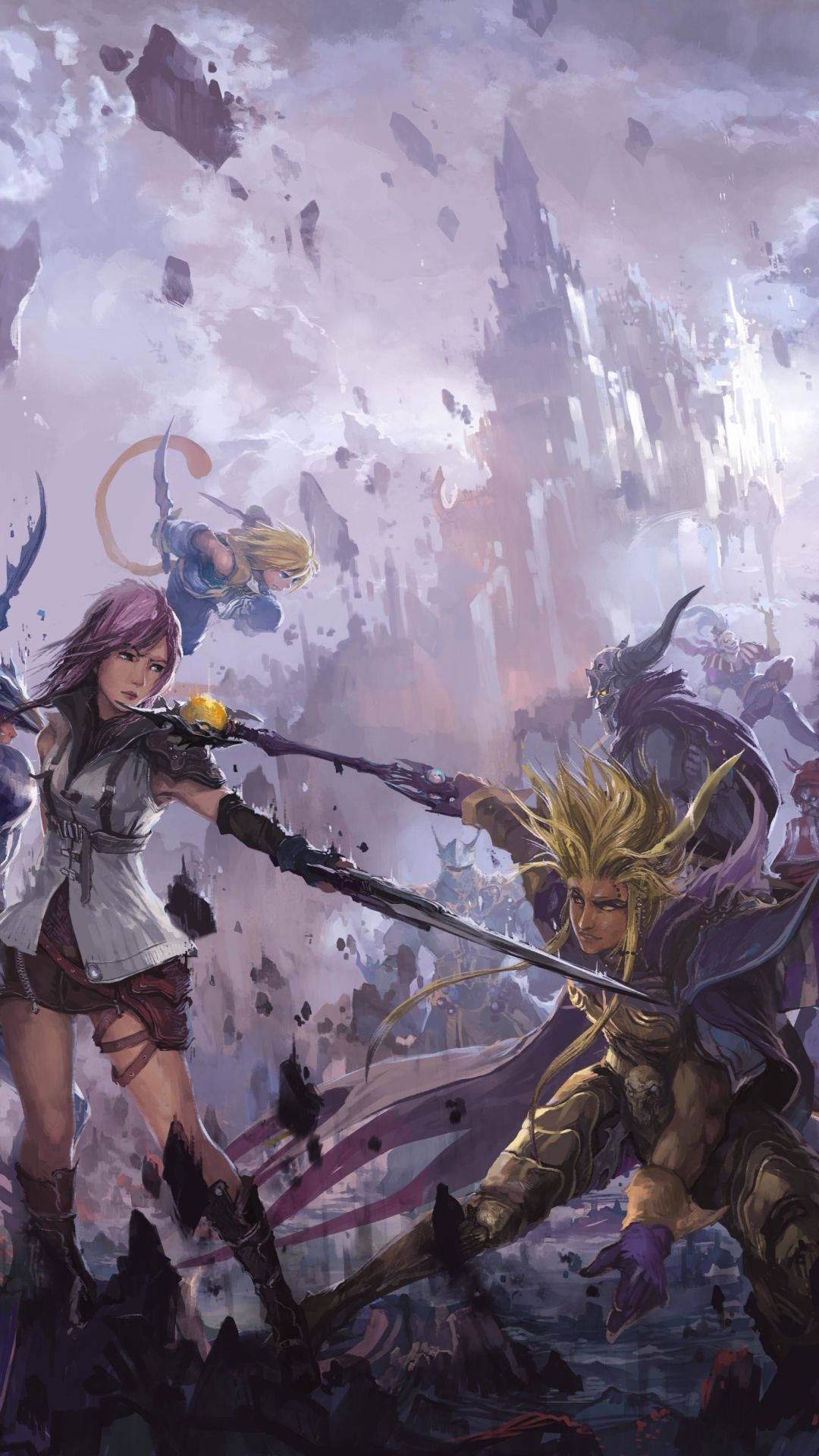 Final Fantasy, iPhone, warriors, Full HD Phone Wallpaper