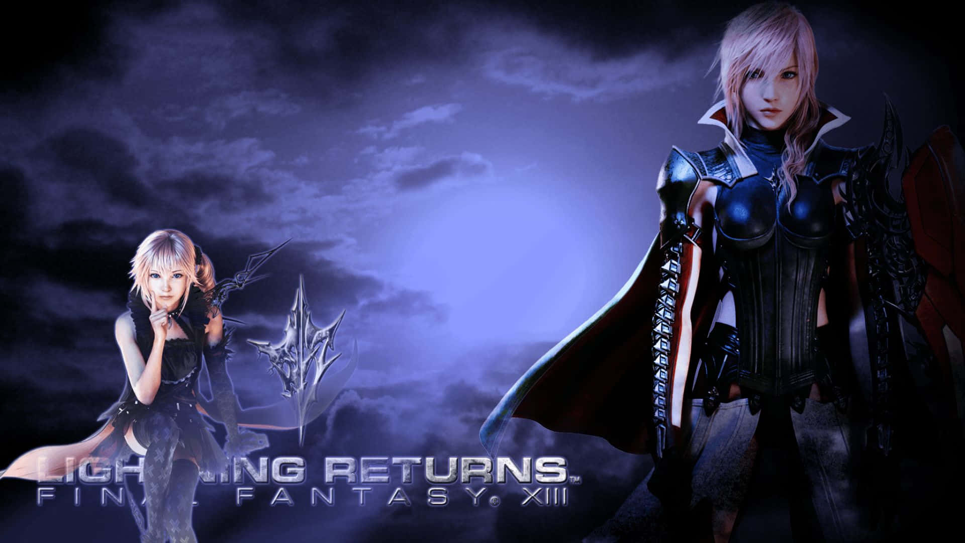 Lightning, Final Fantasy, stormy purple sky, Full HD Desktop Wallpaper