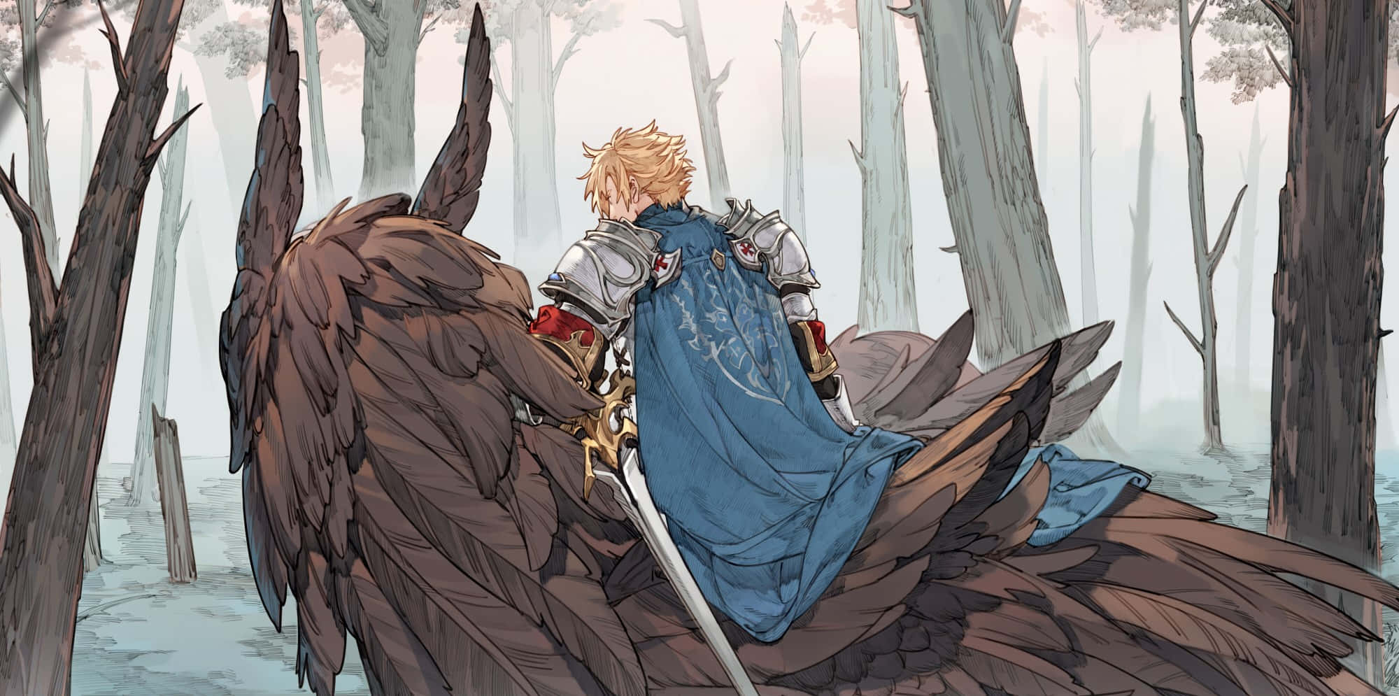 Final Fantasy Paladin, golden hair, silver armor, Full HD Desktop Wallpaper
