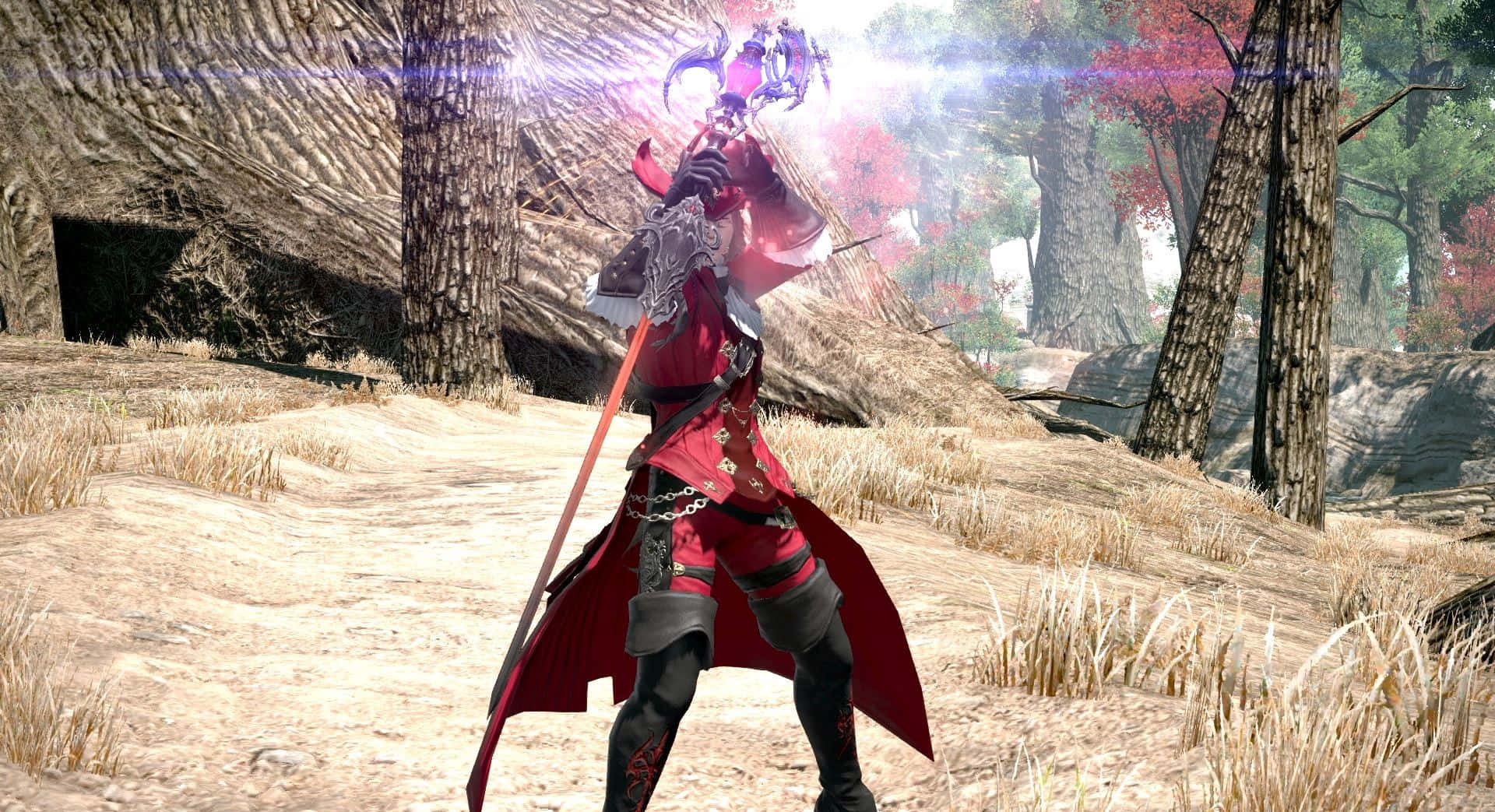 Final Fantasy Red Mage, red armor, cape, Full HD Desktop Wallpaper