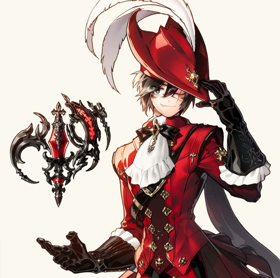 Final Fantasy Red Mage, red hat, red and black weapon, SD Desktop Wallpaper