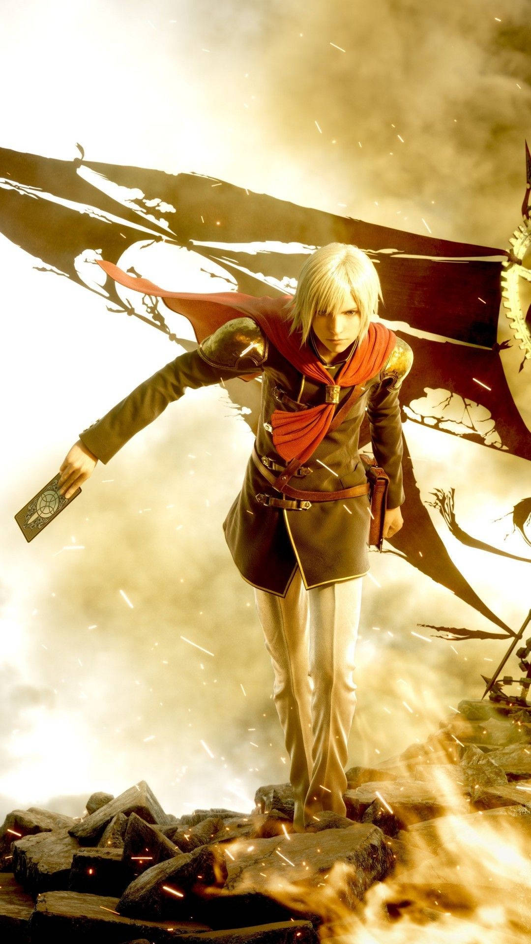 Final Fantasy, iPhone, blonde anime warrior, Full HD Phone Wallpaper