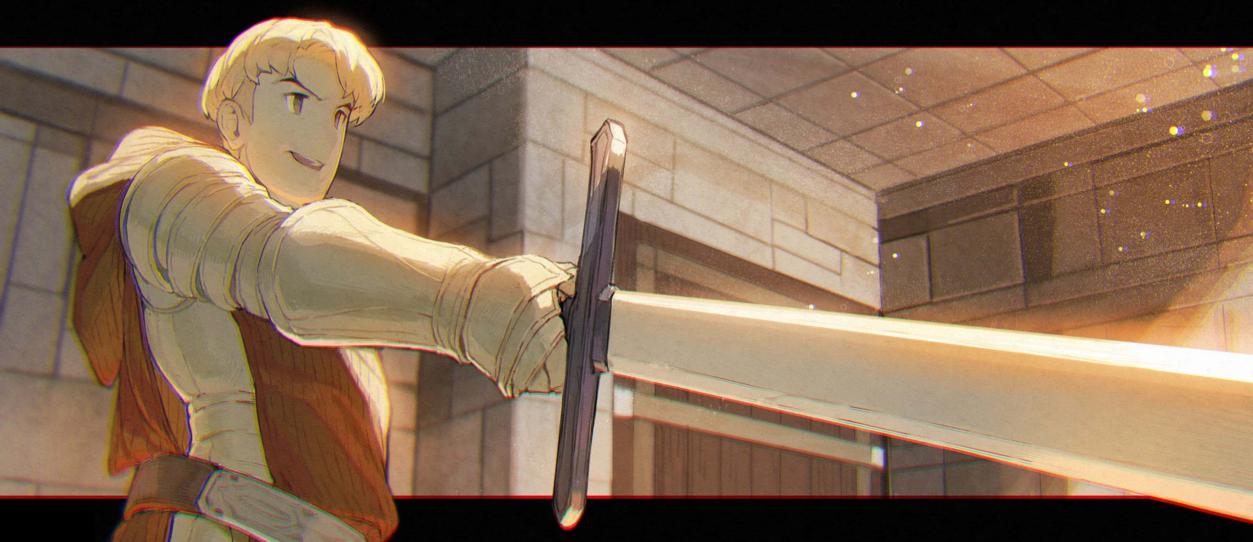 Final Fantasy Tactics, blonde anime knight, armor, 4K Desktop Wallpaper