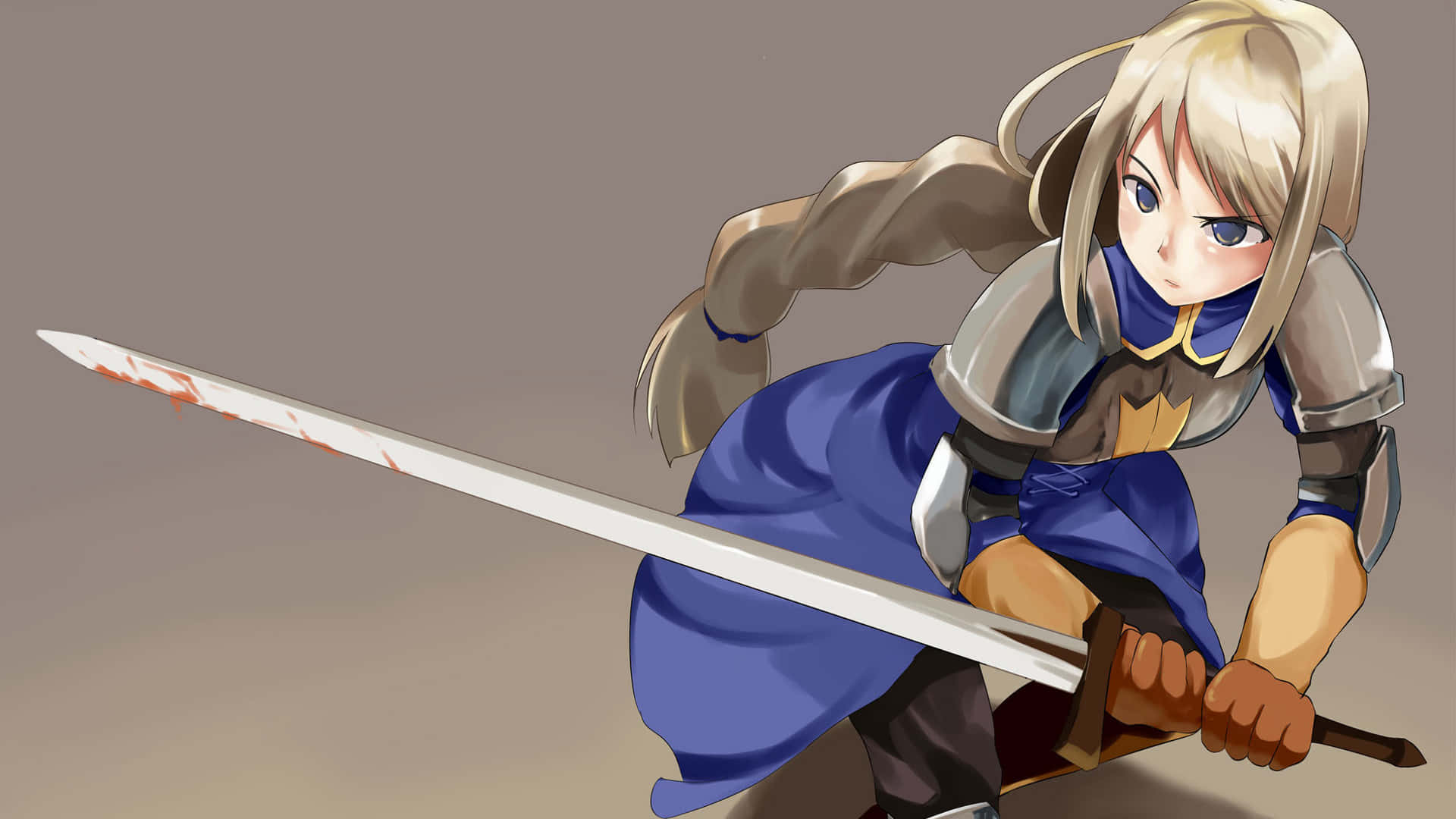 Final Fantasy Tactics, female knight, blonde anime warrior, Full HD Desktop Wallpaper
