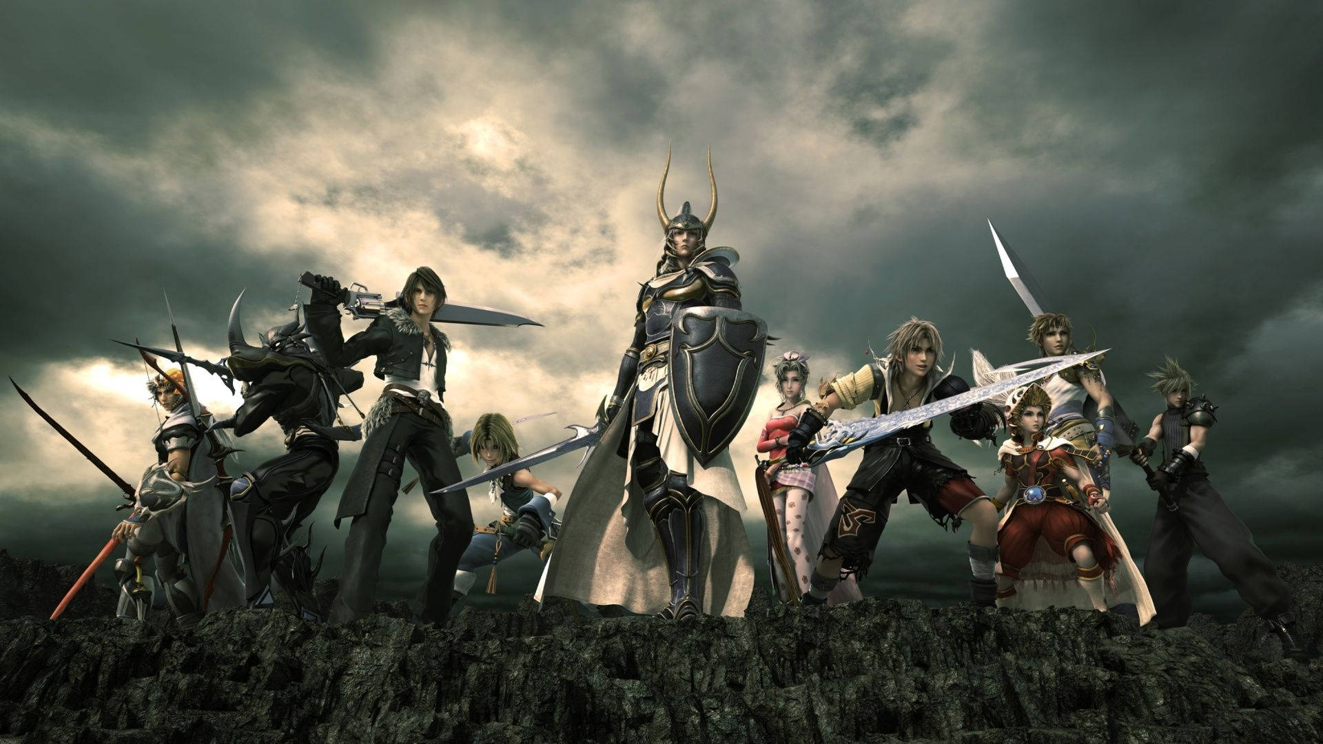 Final Fantasy, fantasy warriors, detailed armor, Full HD Desktop Wallpaper