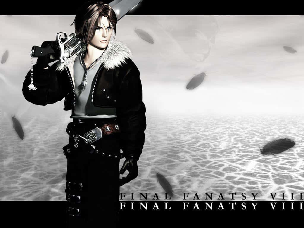 Final Fantasy VIII, anime warrior, sword, SD Desktop Wallpaper