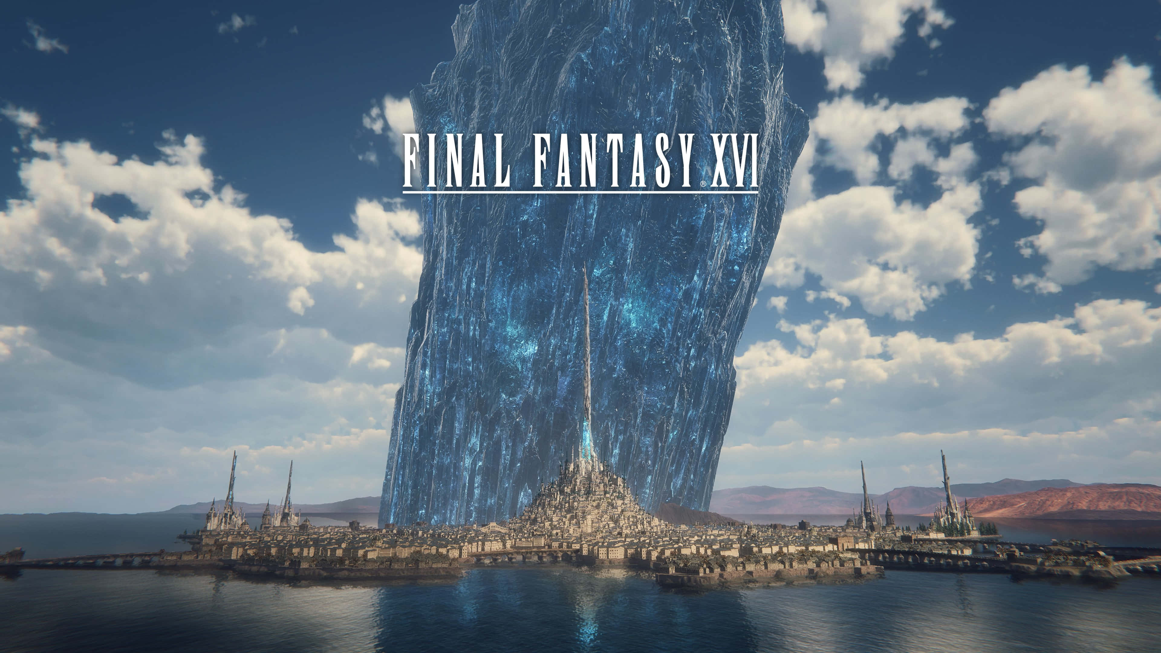 Final Fantasy X V I, crystal dominance, glowing blue crystal pillar, 4K Desktop Wallpaper