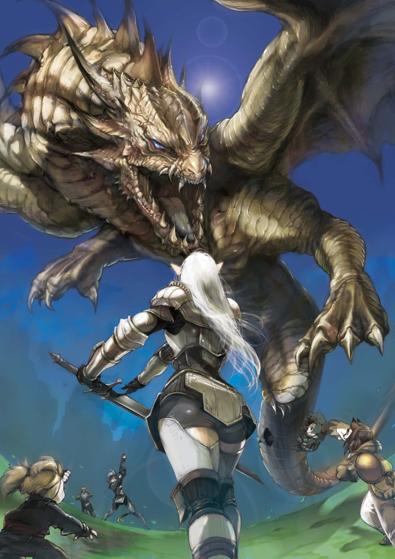 Final Fantasy XI, warrior, white hair, HD Phone Wallpaper