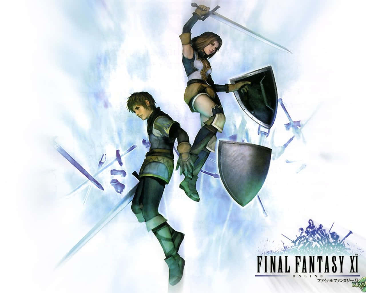 Final Fantasy X I, warriorsin combat, bright blue energy field, HD Desktop Wallpaper