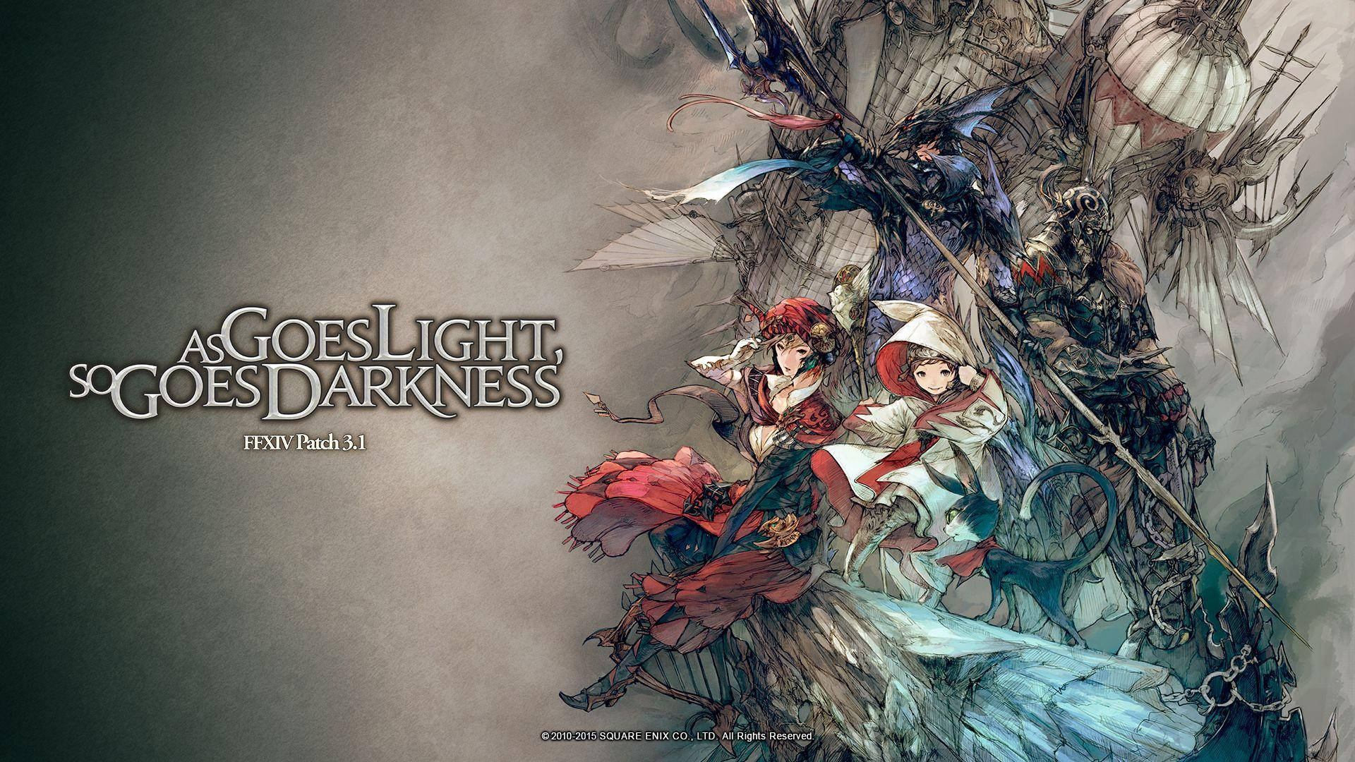 Final Fantasy XIV, troupes, red and white armor, Full HD Desktop Wallpaper