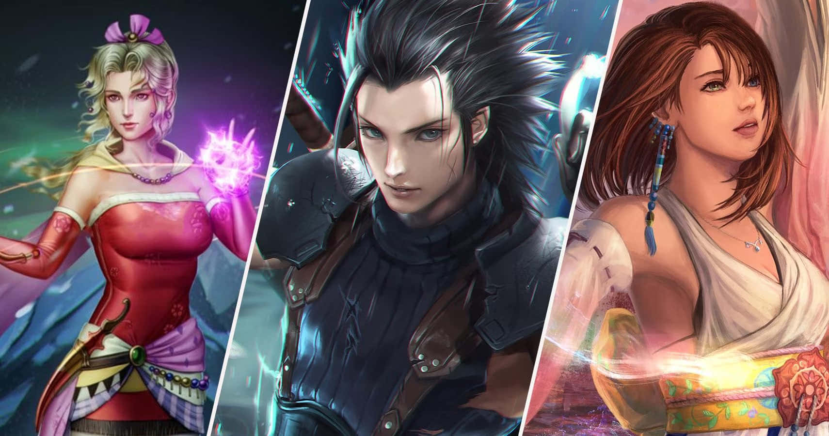 Final Fantasy, anime-style characters, glowing magical or technological powers, HD Desktop Wallpaper