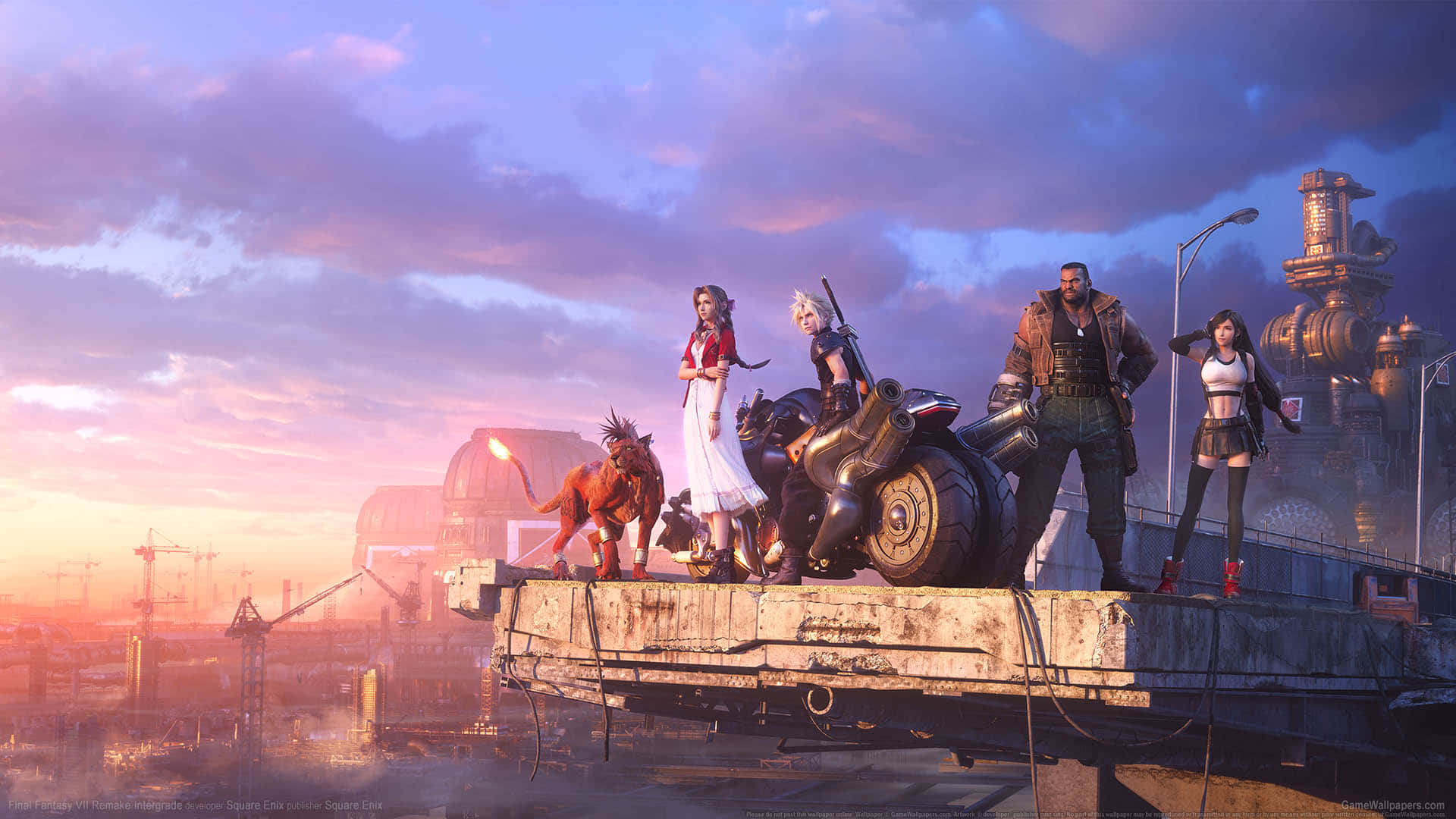 Final Fantasy, chocobo, broken bridge, Full HD Desktop Wallpaper