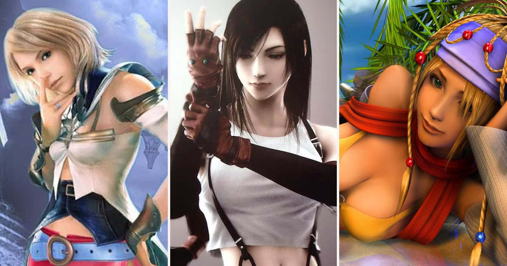 Final Fantasy, anime-style female characters, distinct outfits, HD Desktop Wallpaper