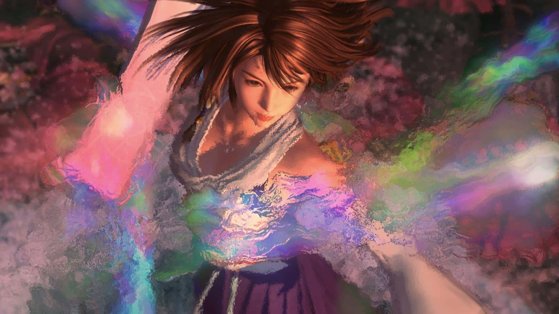 Yuna, Final Fantasy, magic ritual, Full HD Desktop Wallpaper